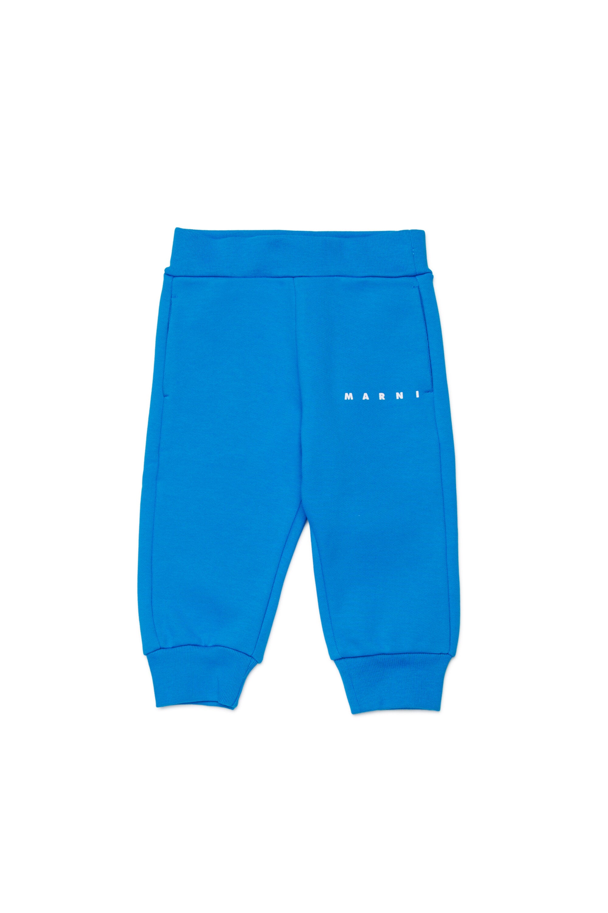 Fleece jogger pants with logo
