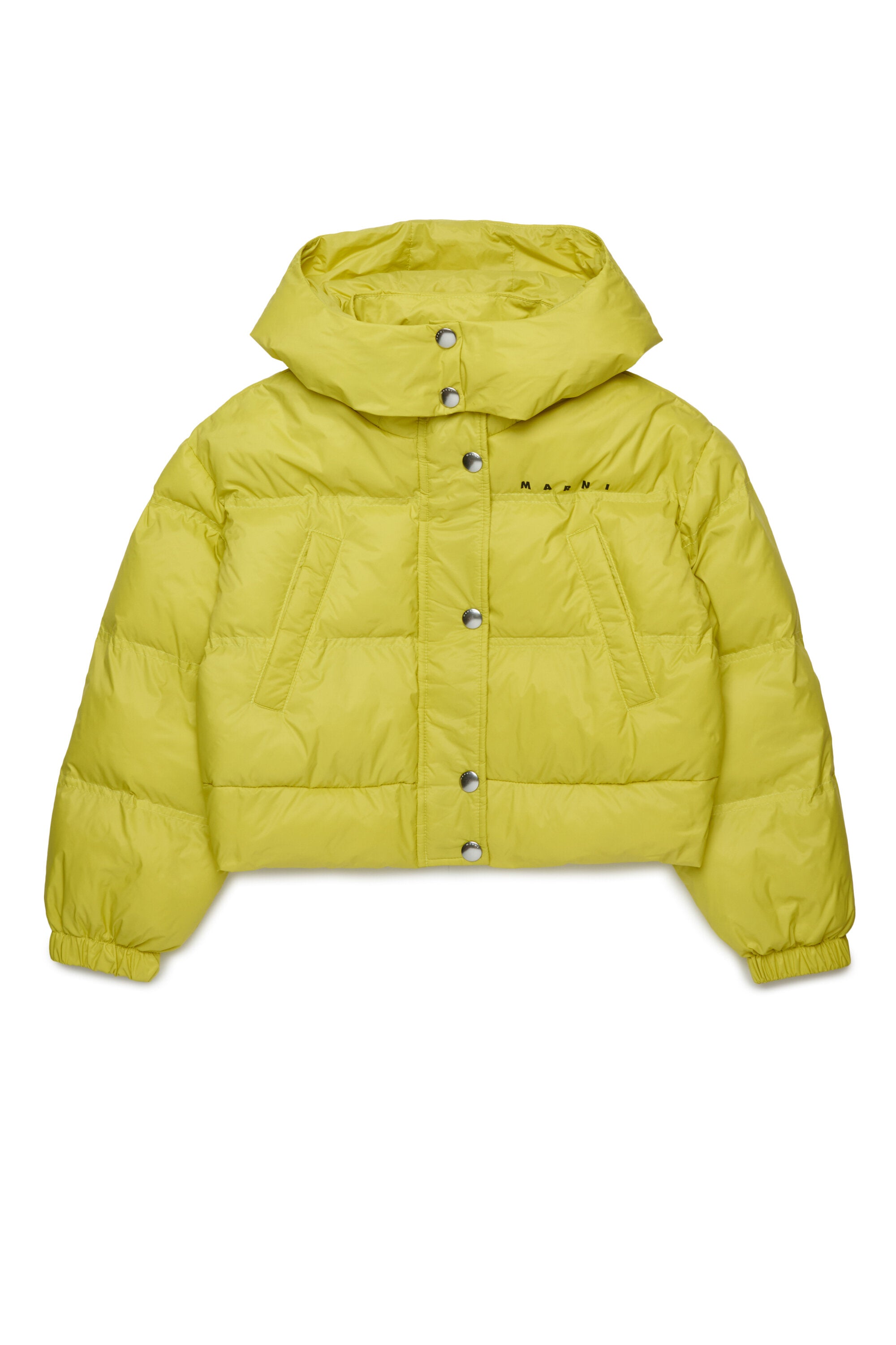 Cropped hooded padded jacket