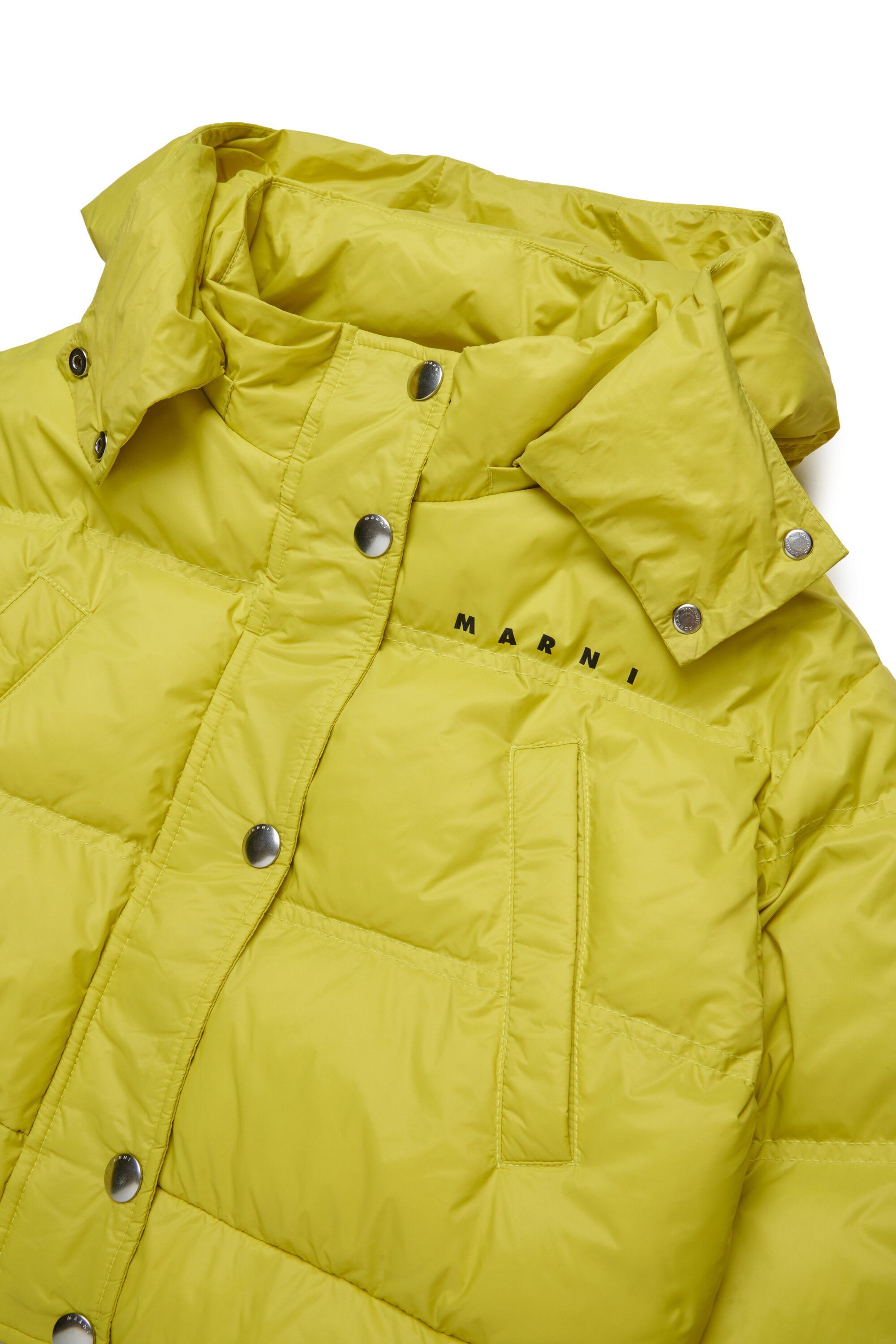 Cropped hooded padded jacket