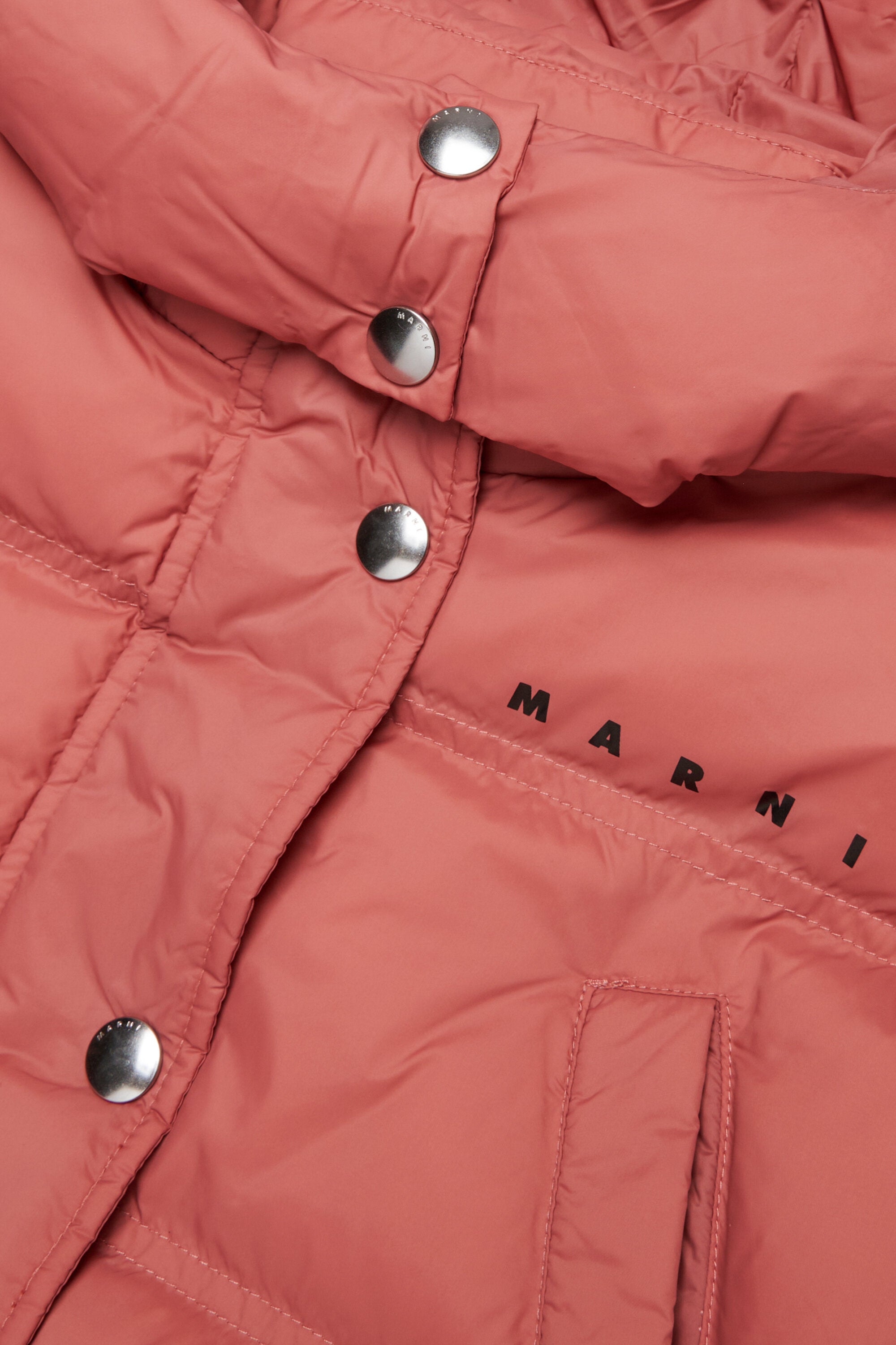 Cropped hooded padded jacket