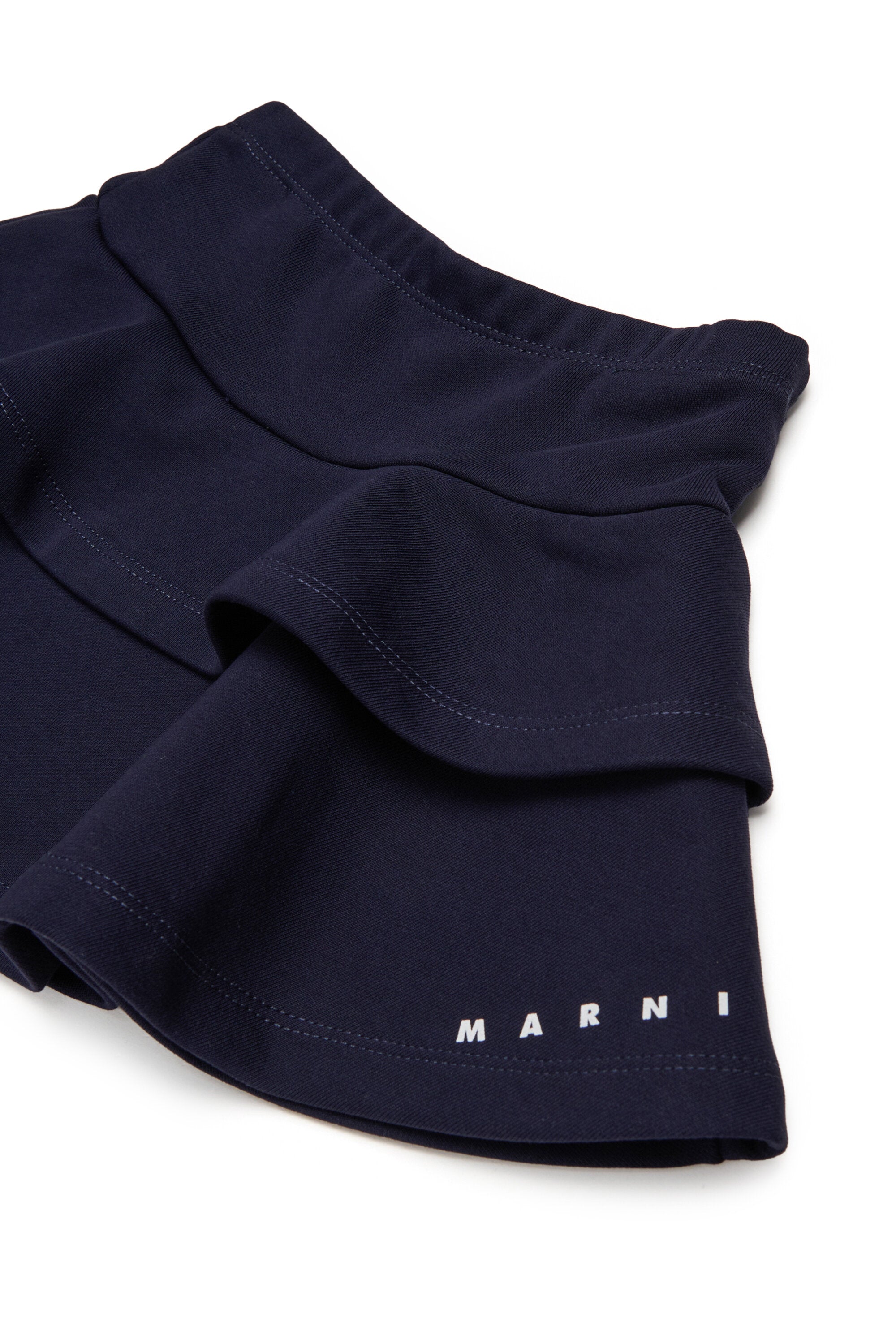 Fleece short flounced skirt