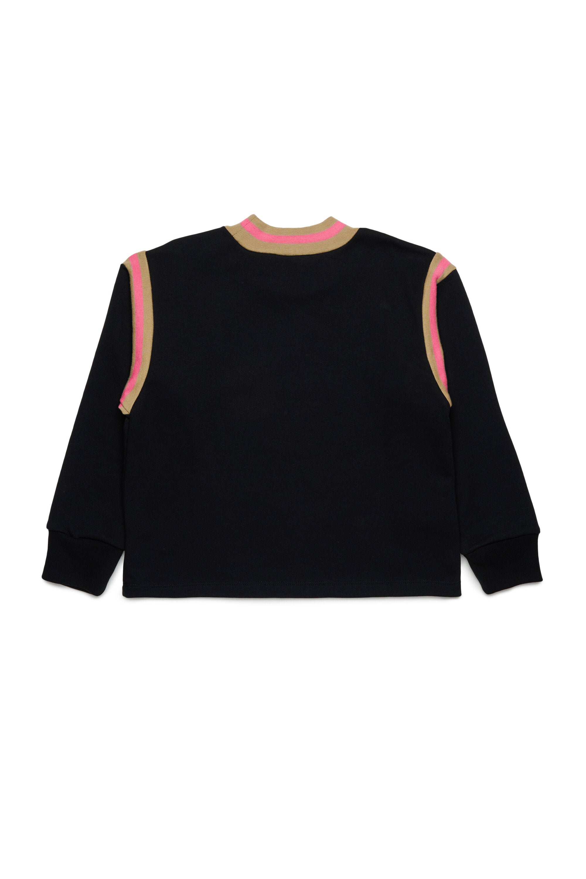 Sweatshirt with crew-neck and armhole stripes