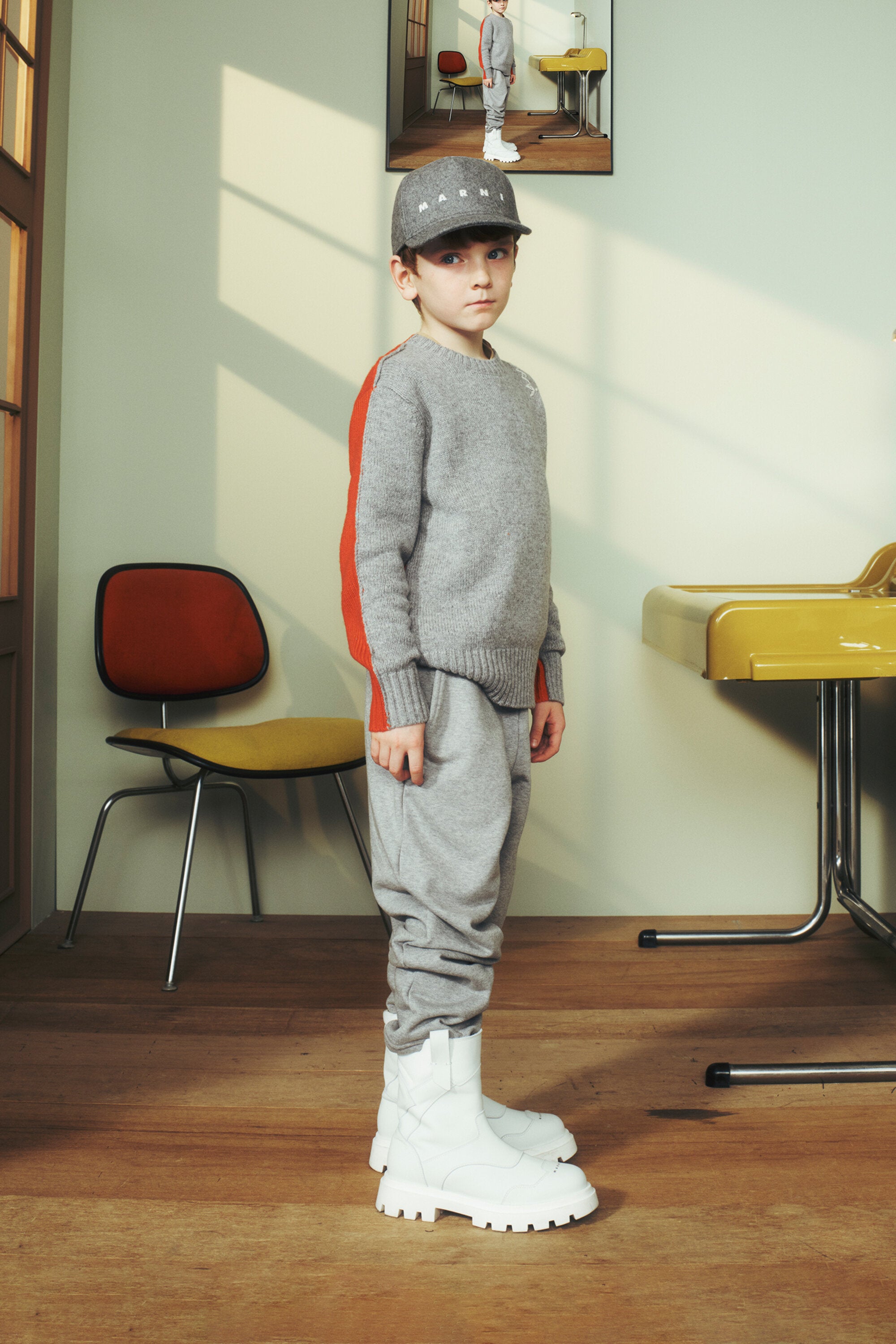 Colorblock wool blend pullover