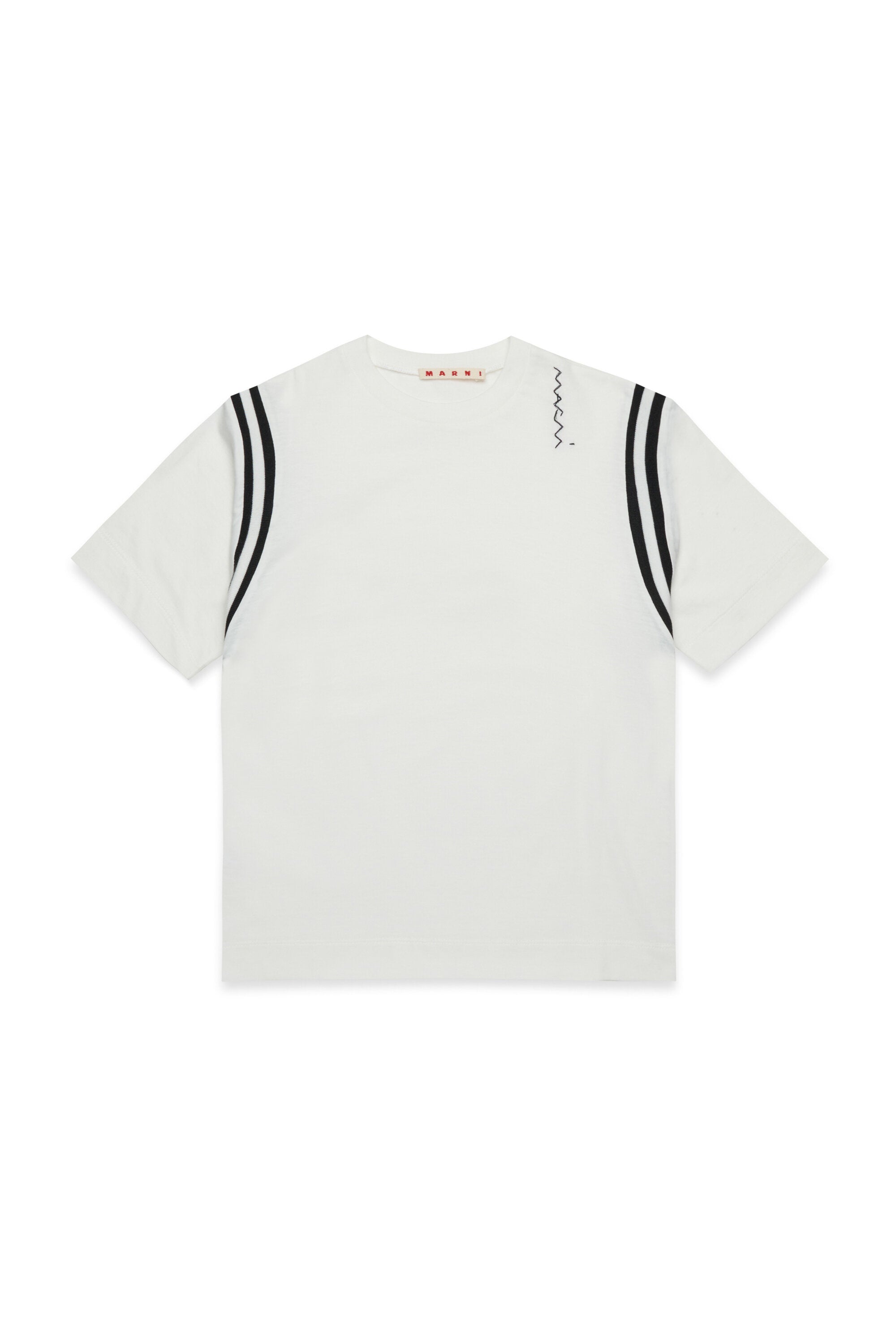 Jersey T-shirt with striped armholes