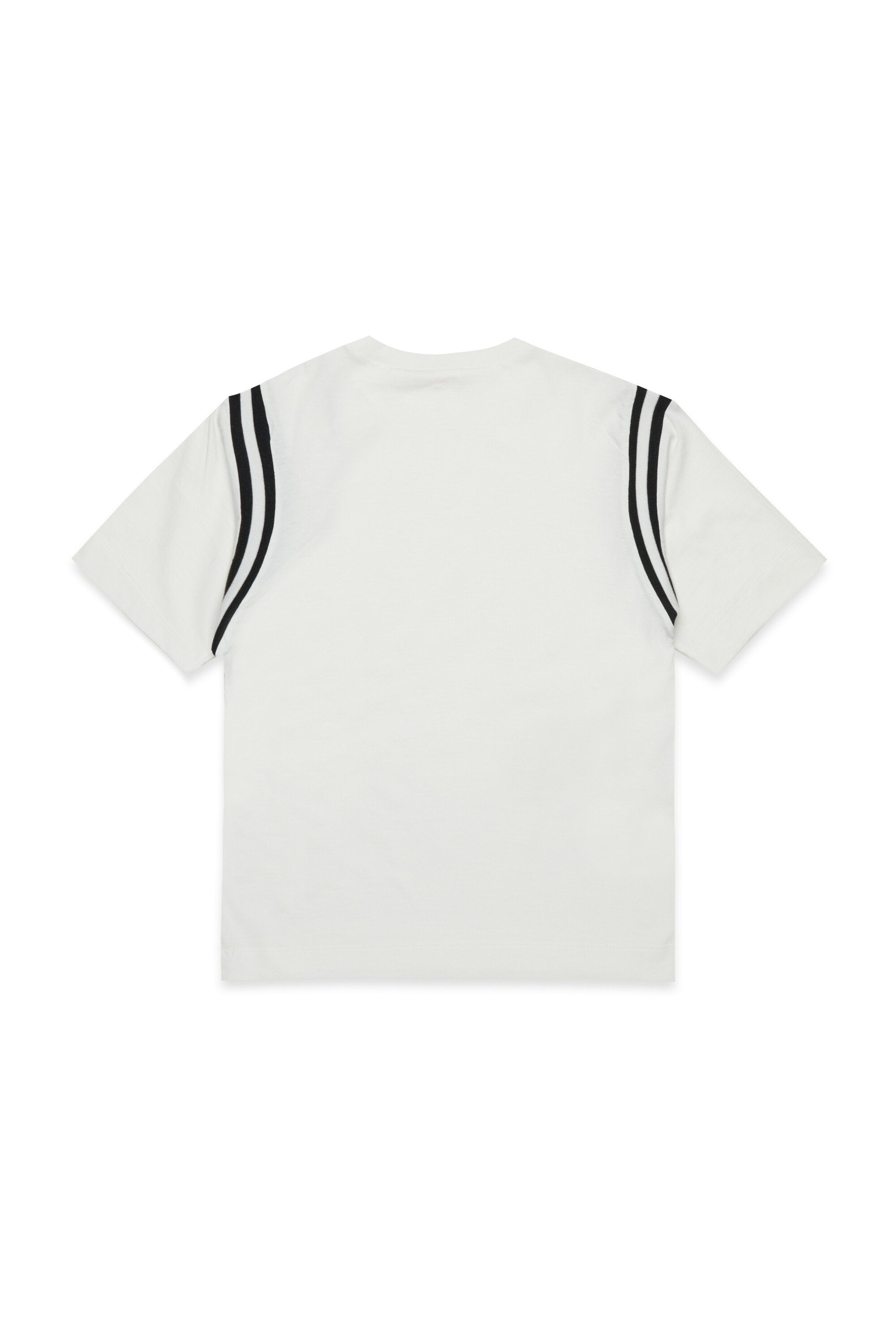 Jersey T-shirt with striped armholes