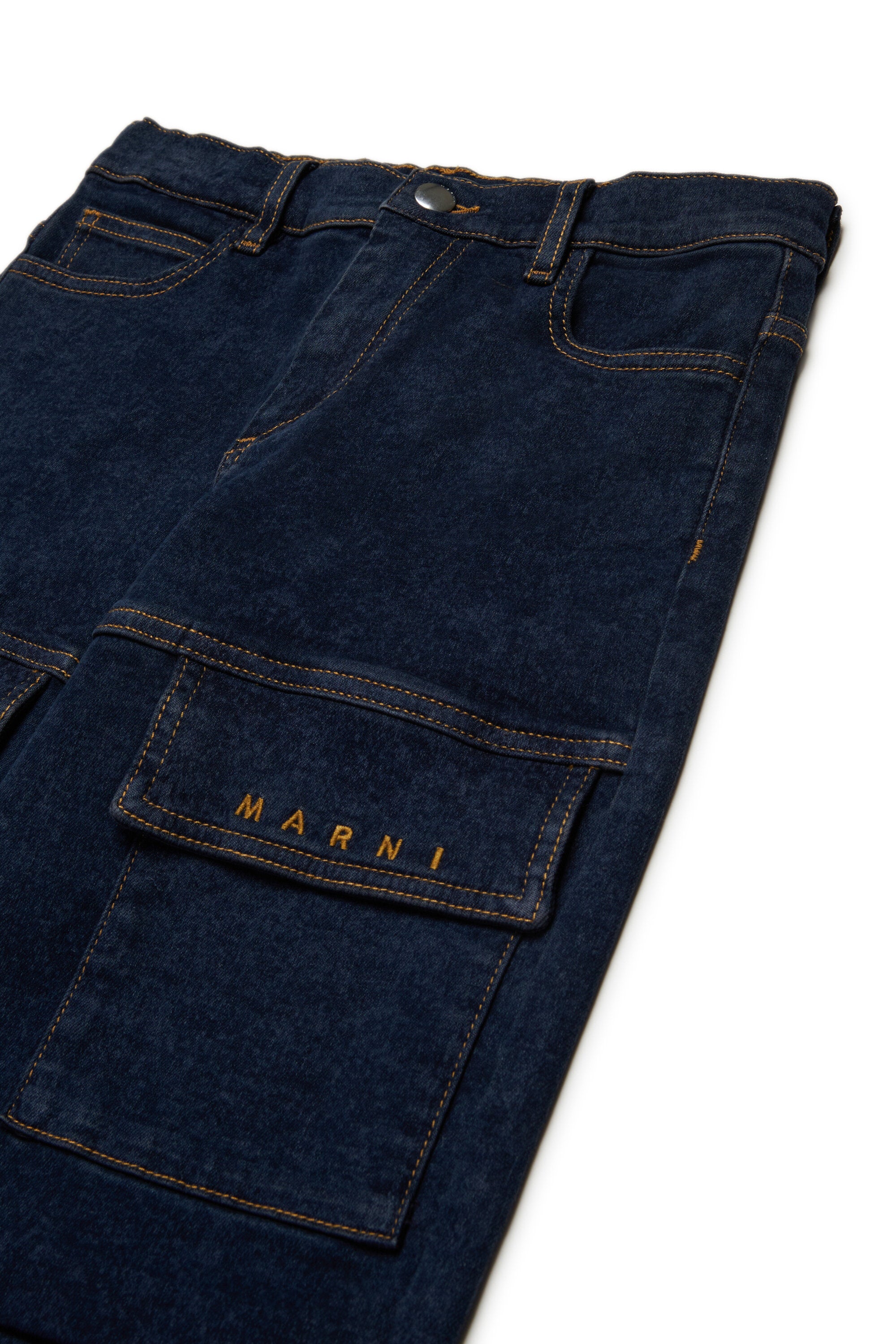 Dark marbled cargo jeans with pockets