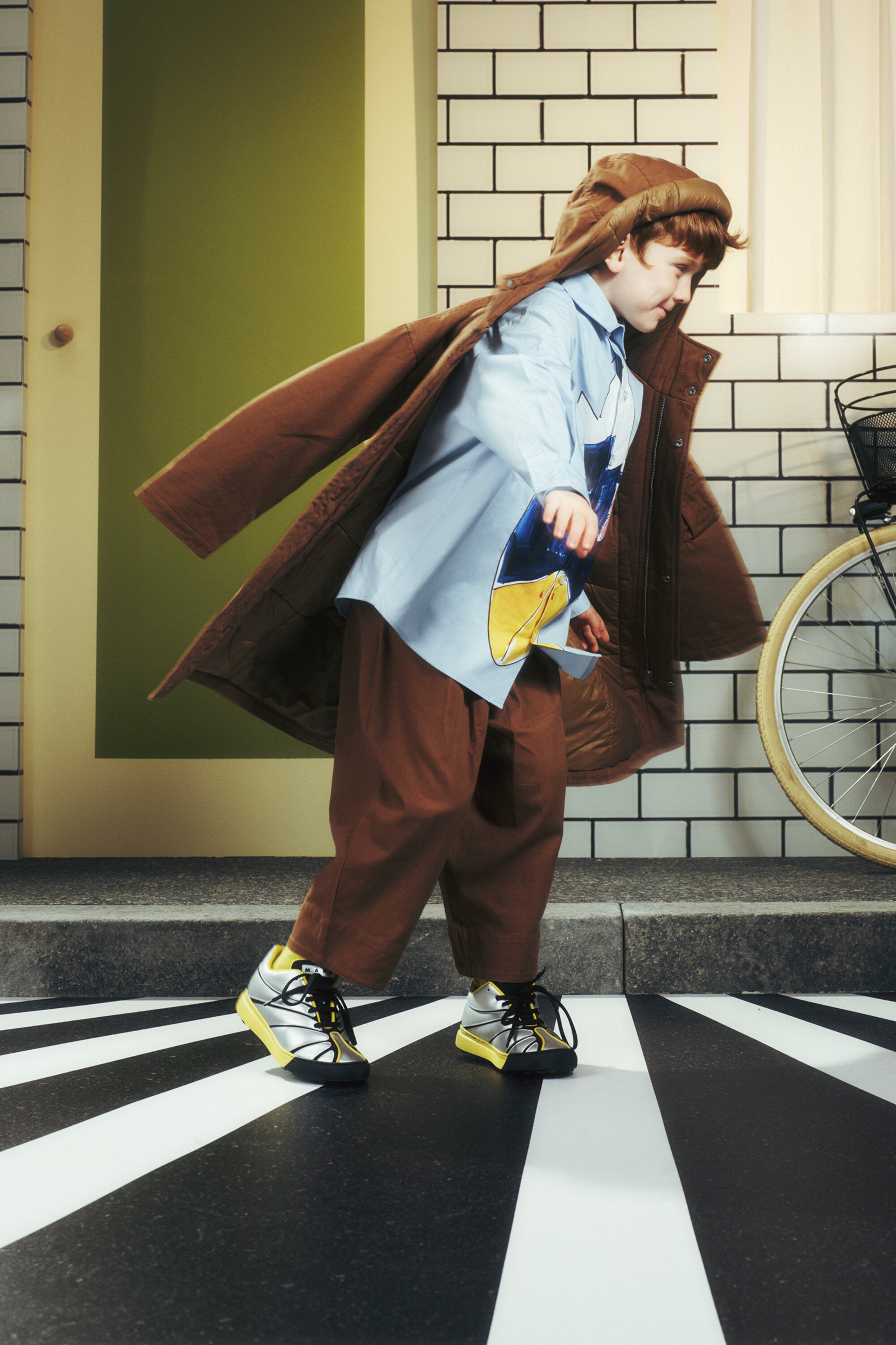 Gabardine balloon pants