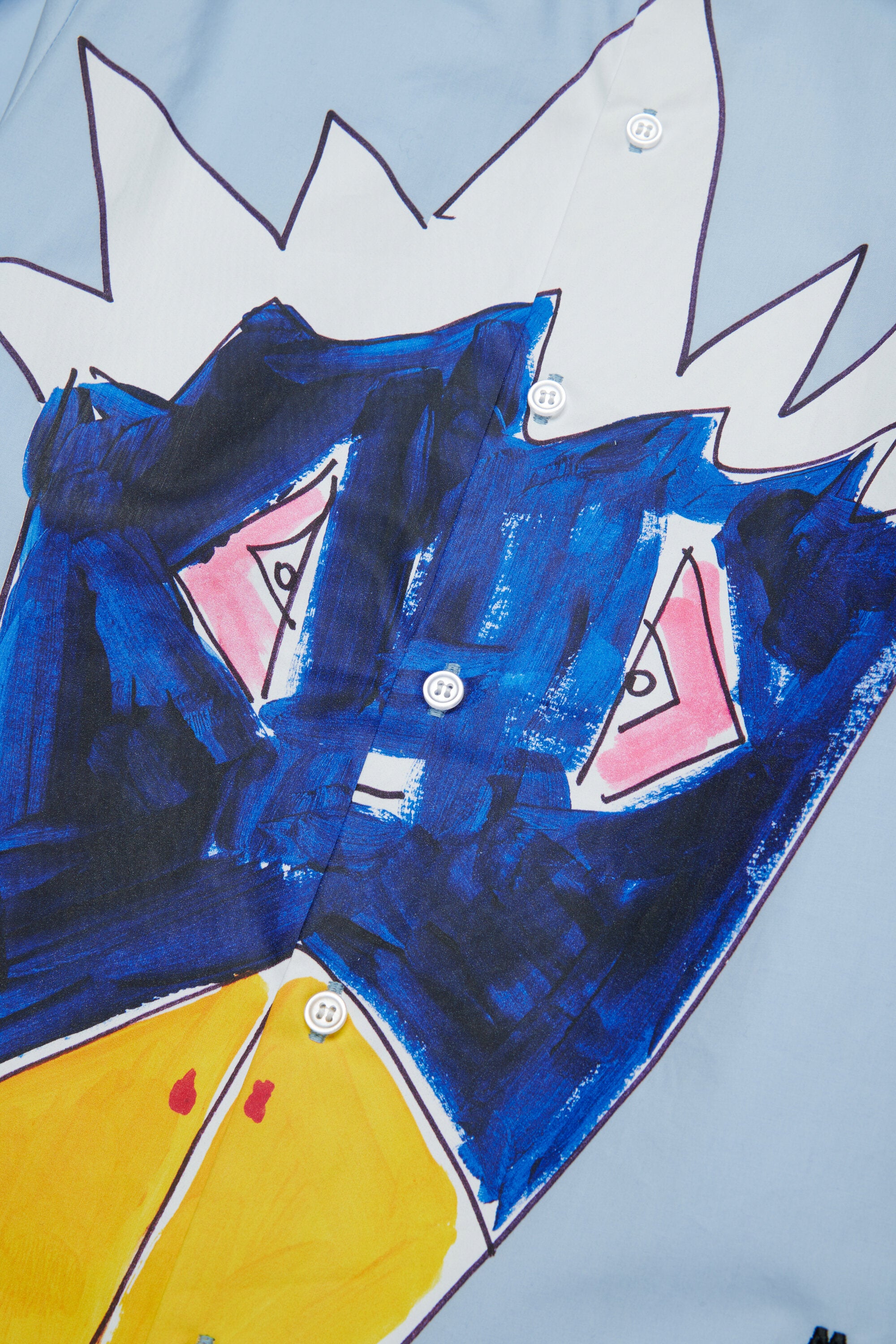 Oversize poplin shirt with Jungle graphics