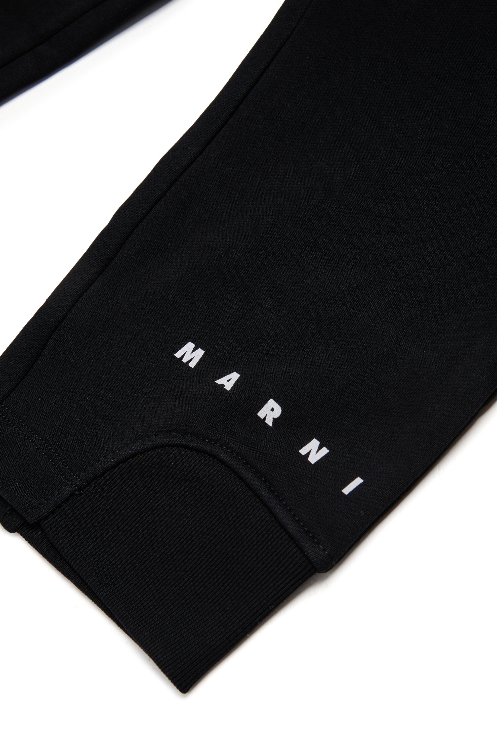 Fleece jogger pants with elastic ankle cuffs