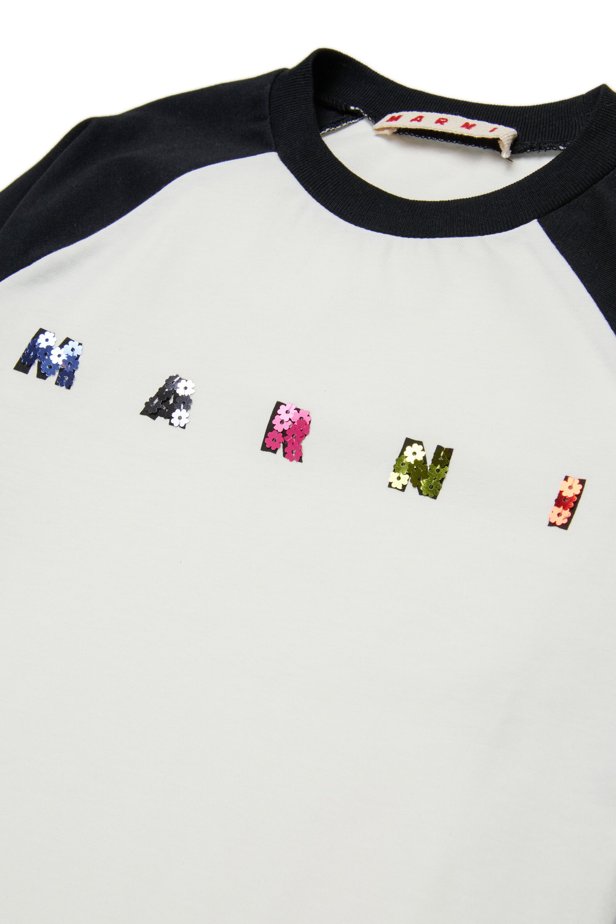 Long sleeves jersey T-shirt with Marni Sequins logo