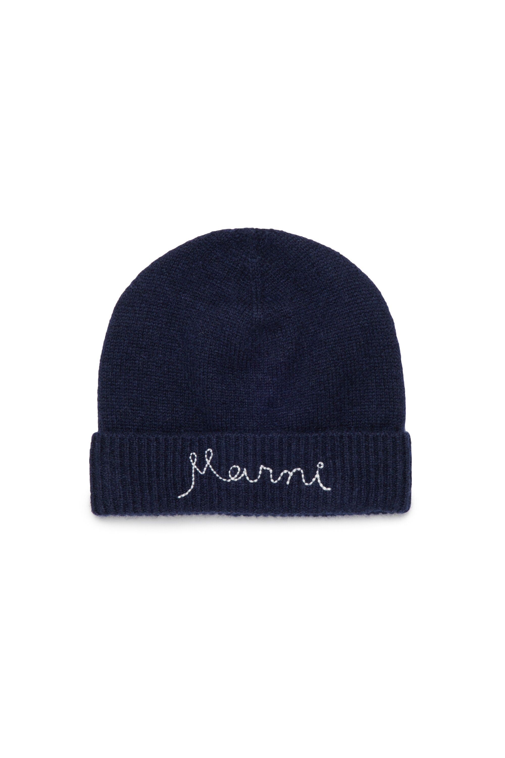 Wool and cashmere blend beanie with logo