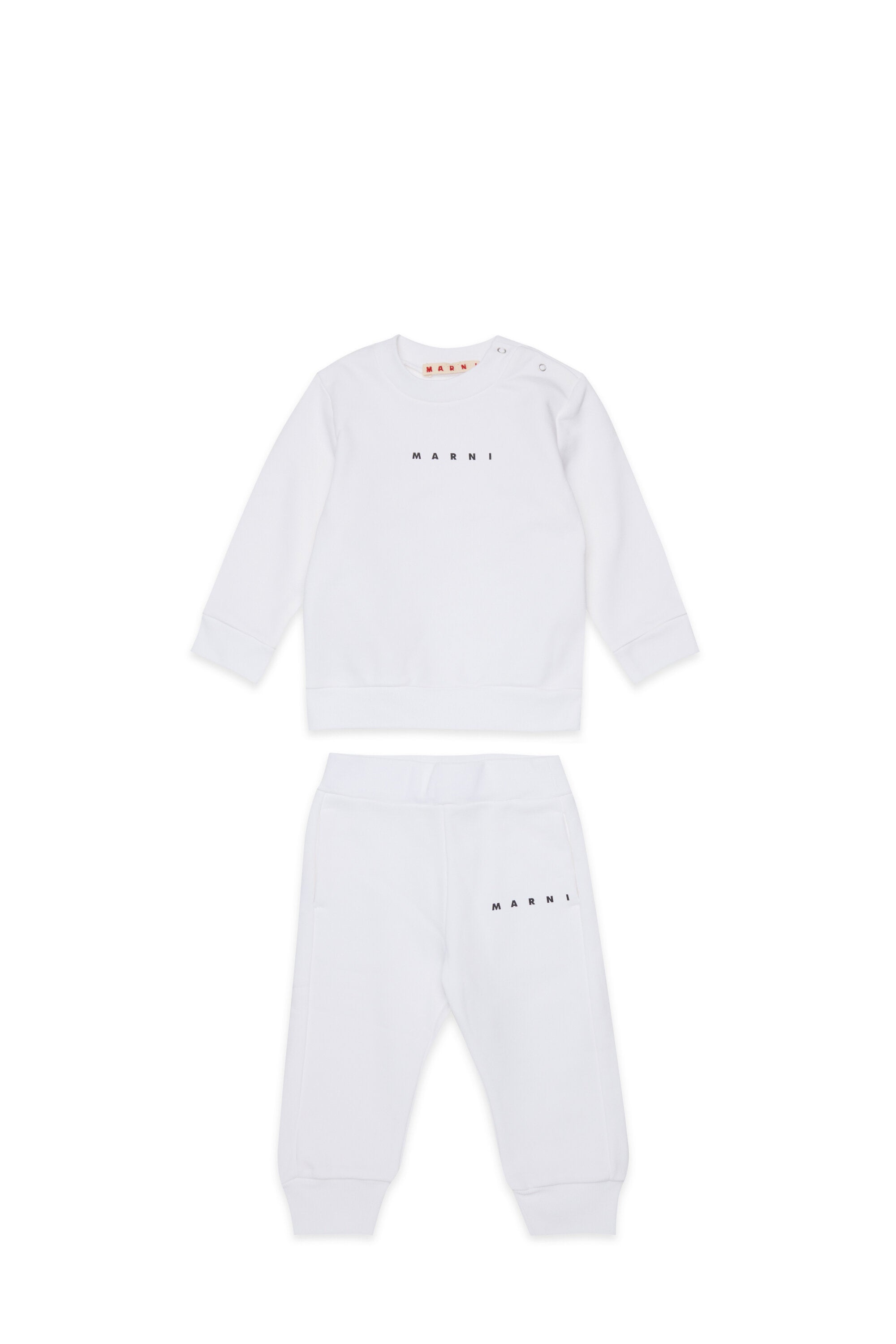 Fleece tracksuit set with institutional logo