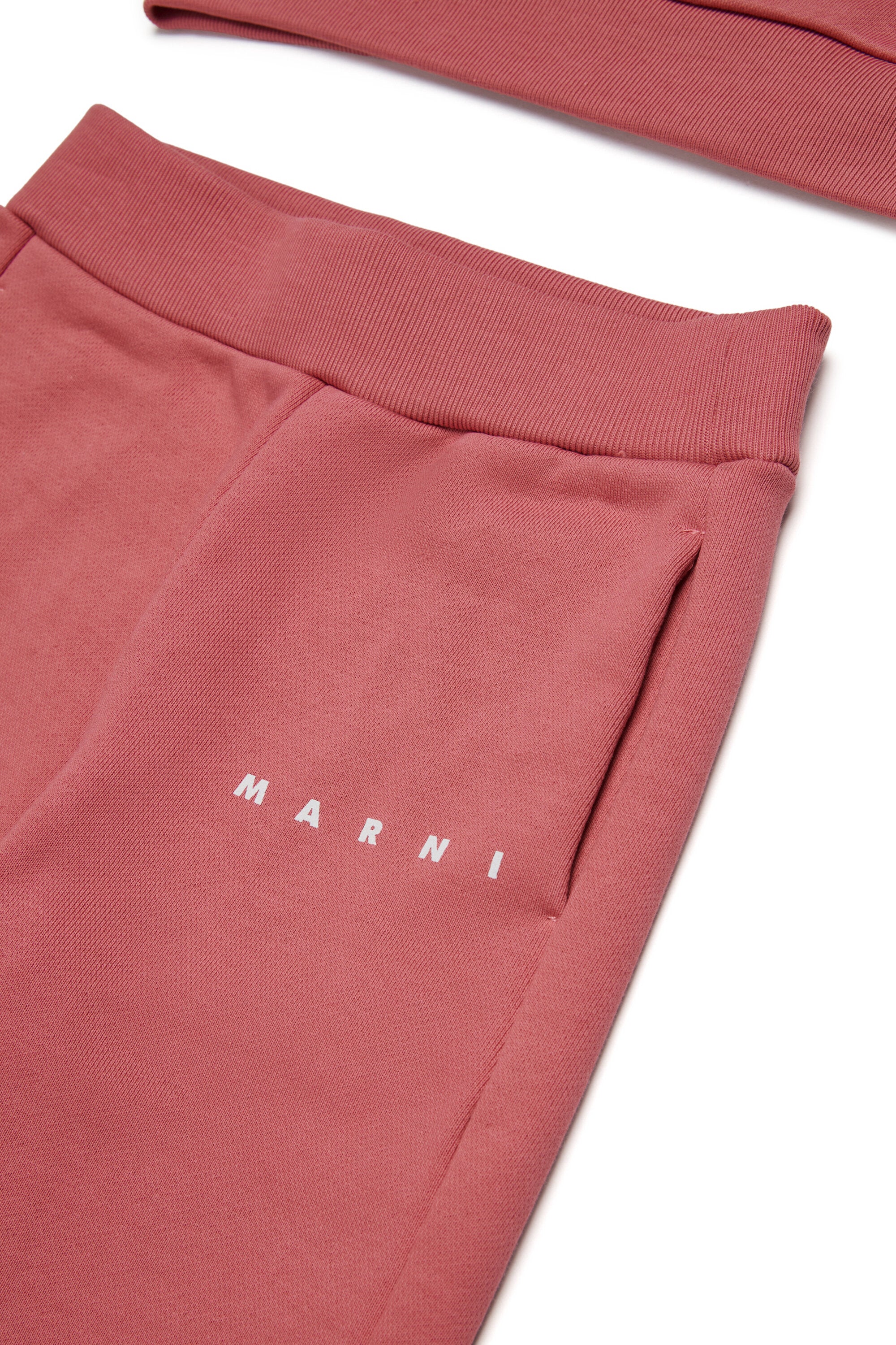 Fleece tracksuit set with institutional logo