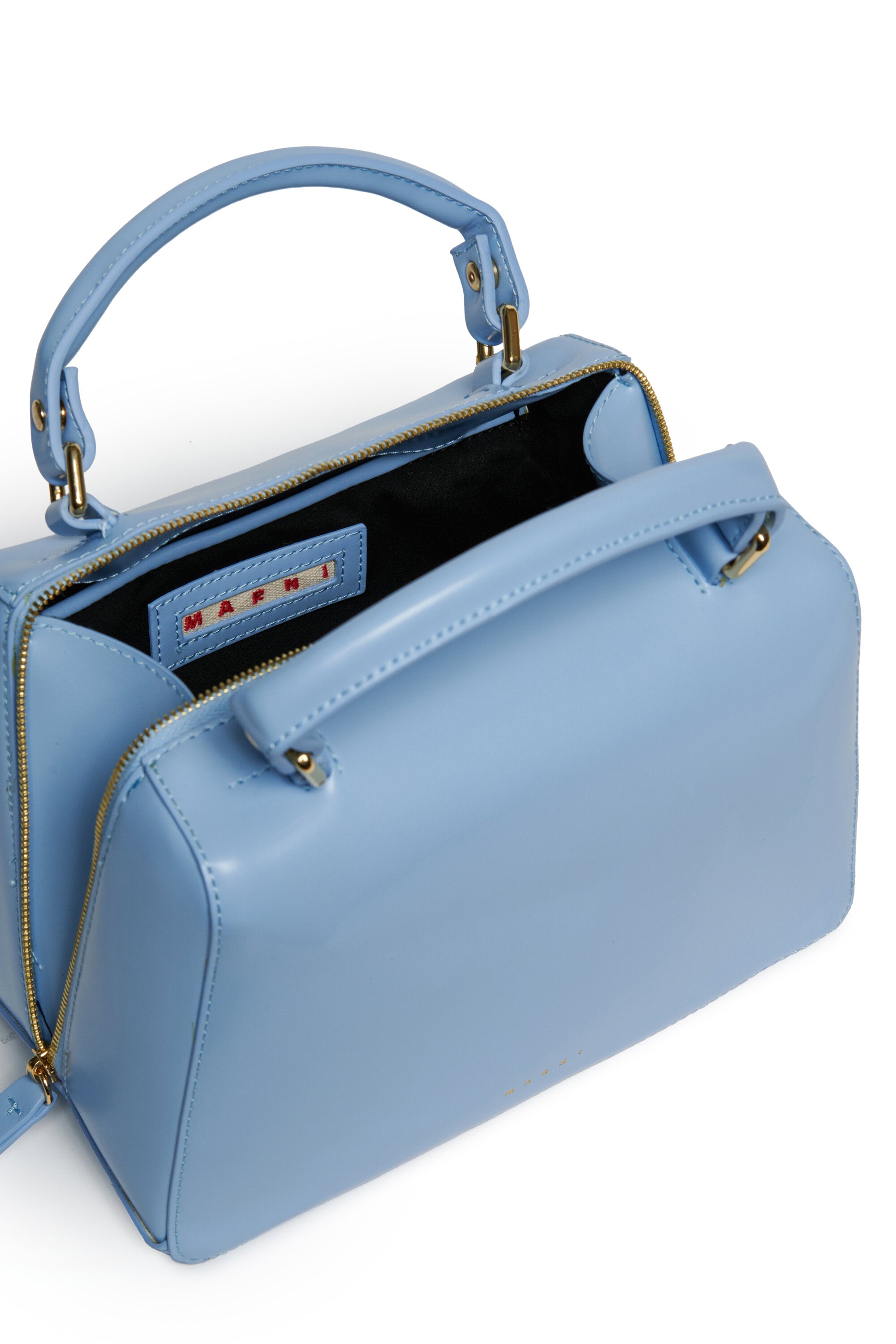 School Bag in coated fabric with shoulder strap