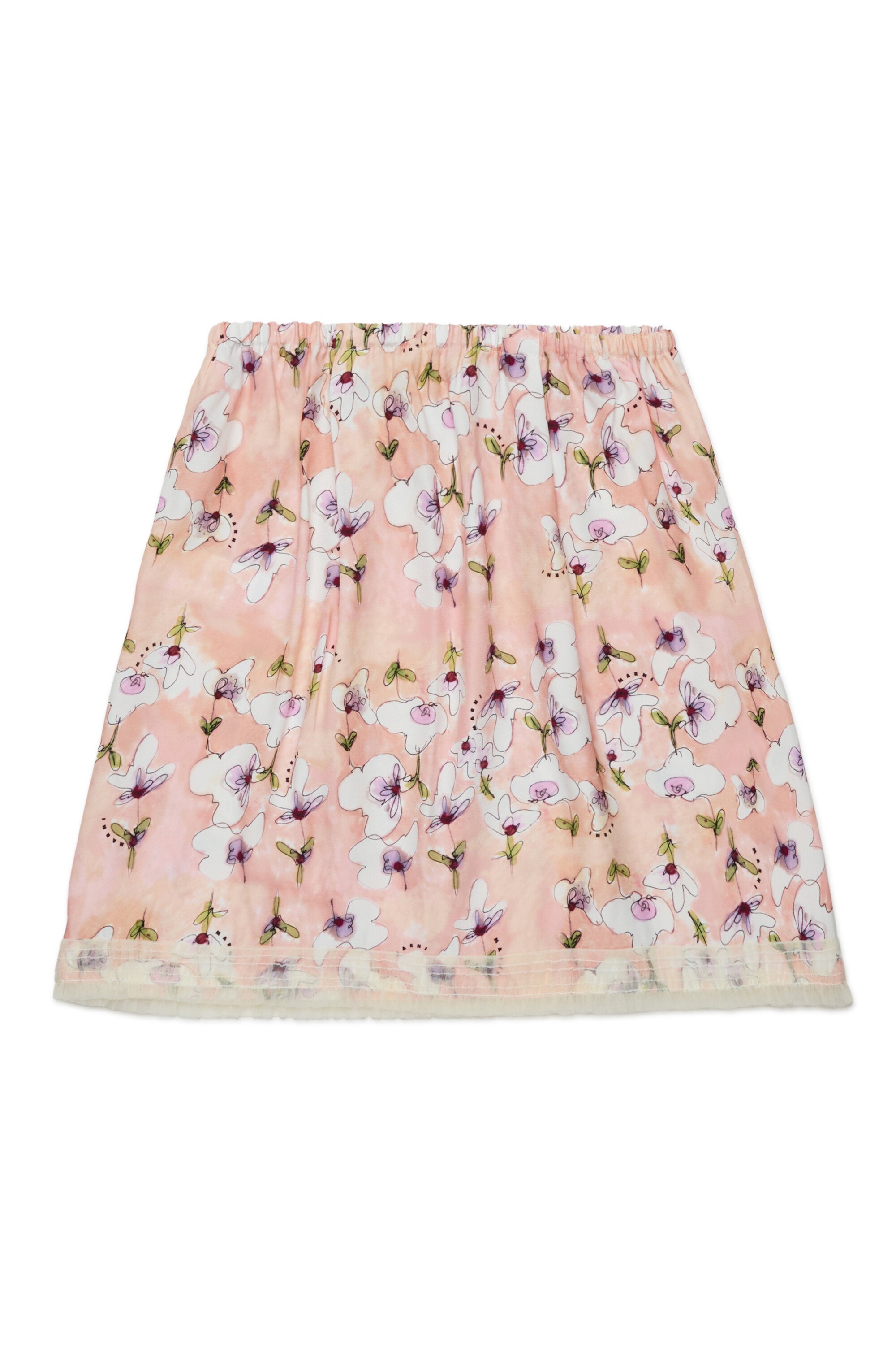 Monet allover satin short skirt