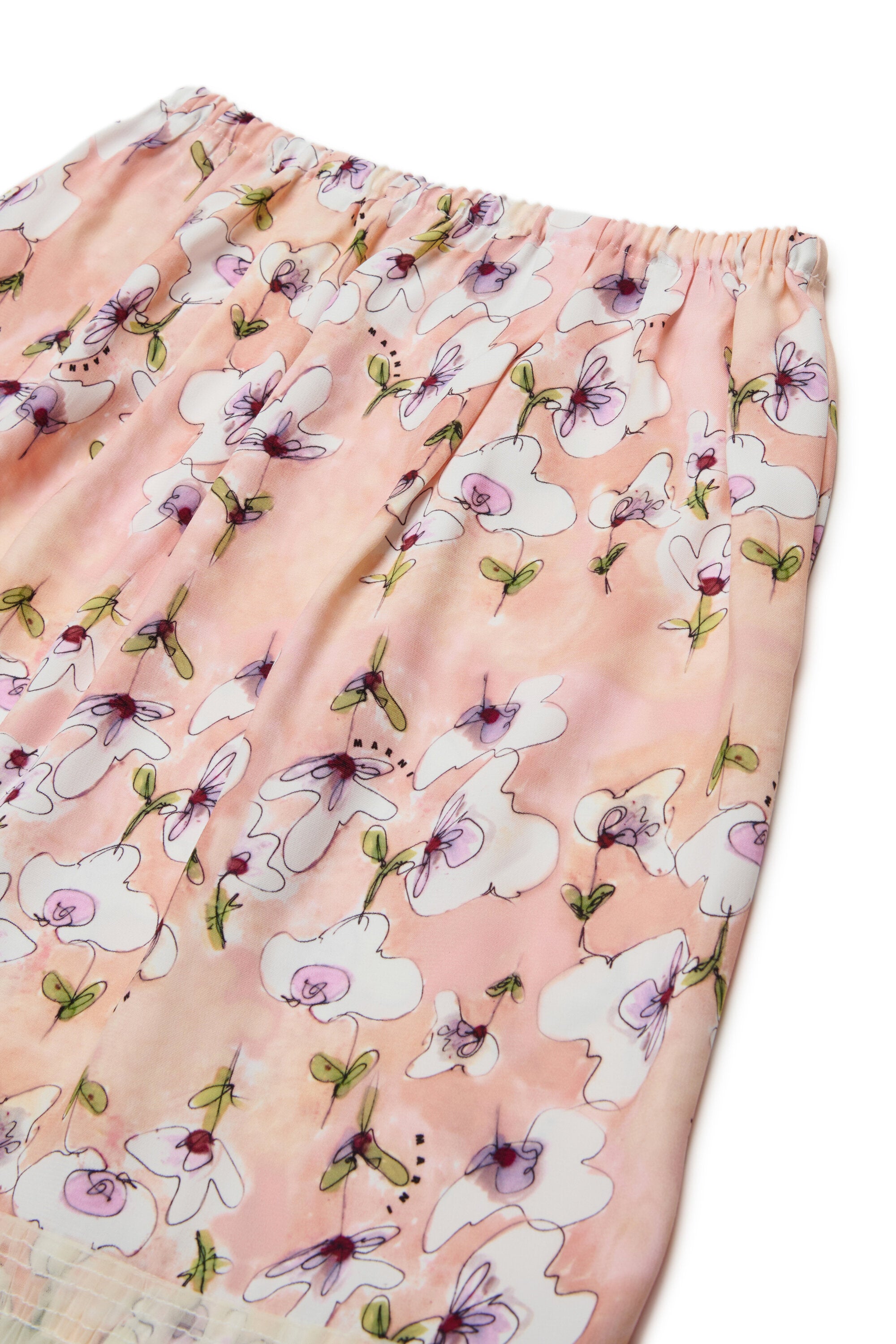 Monet allover satin short skirt