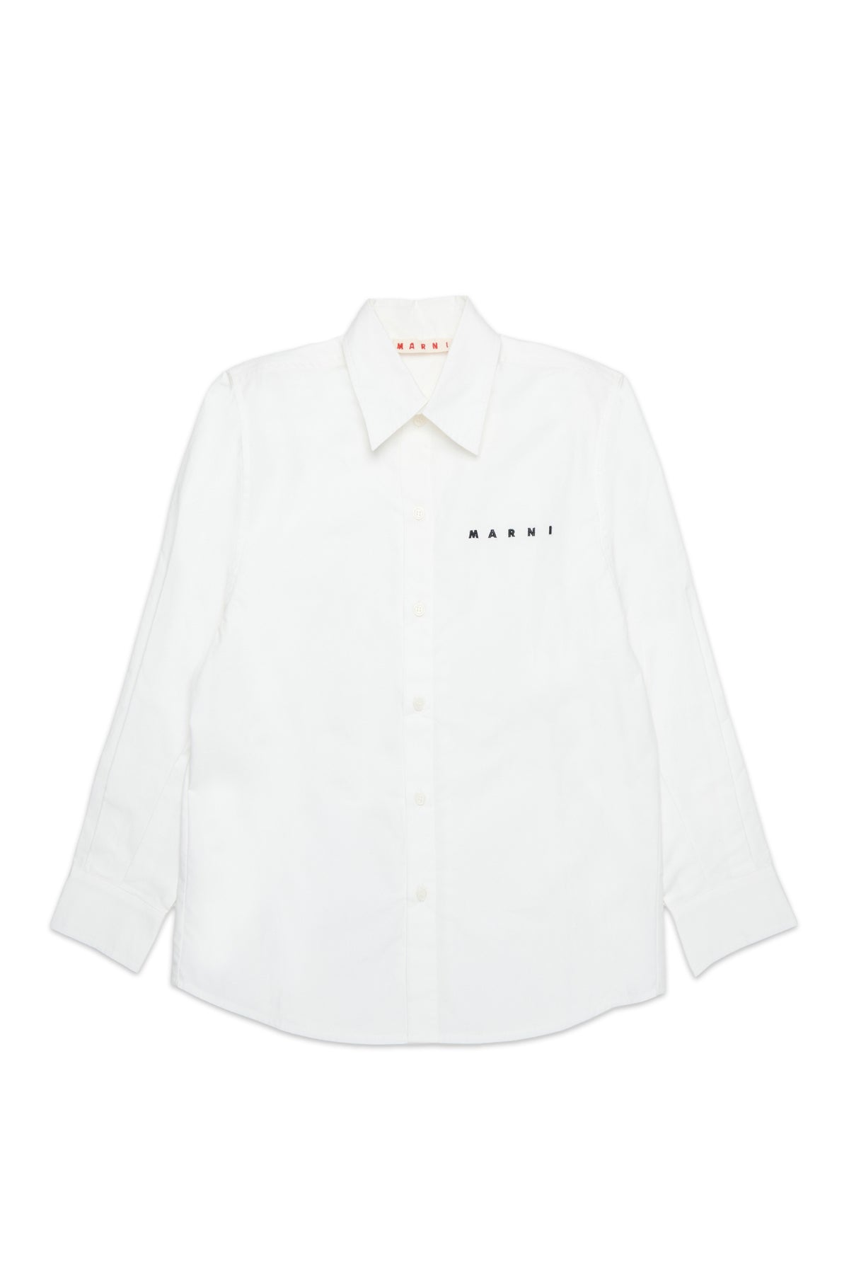 Embroidered logo poplin shirt