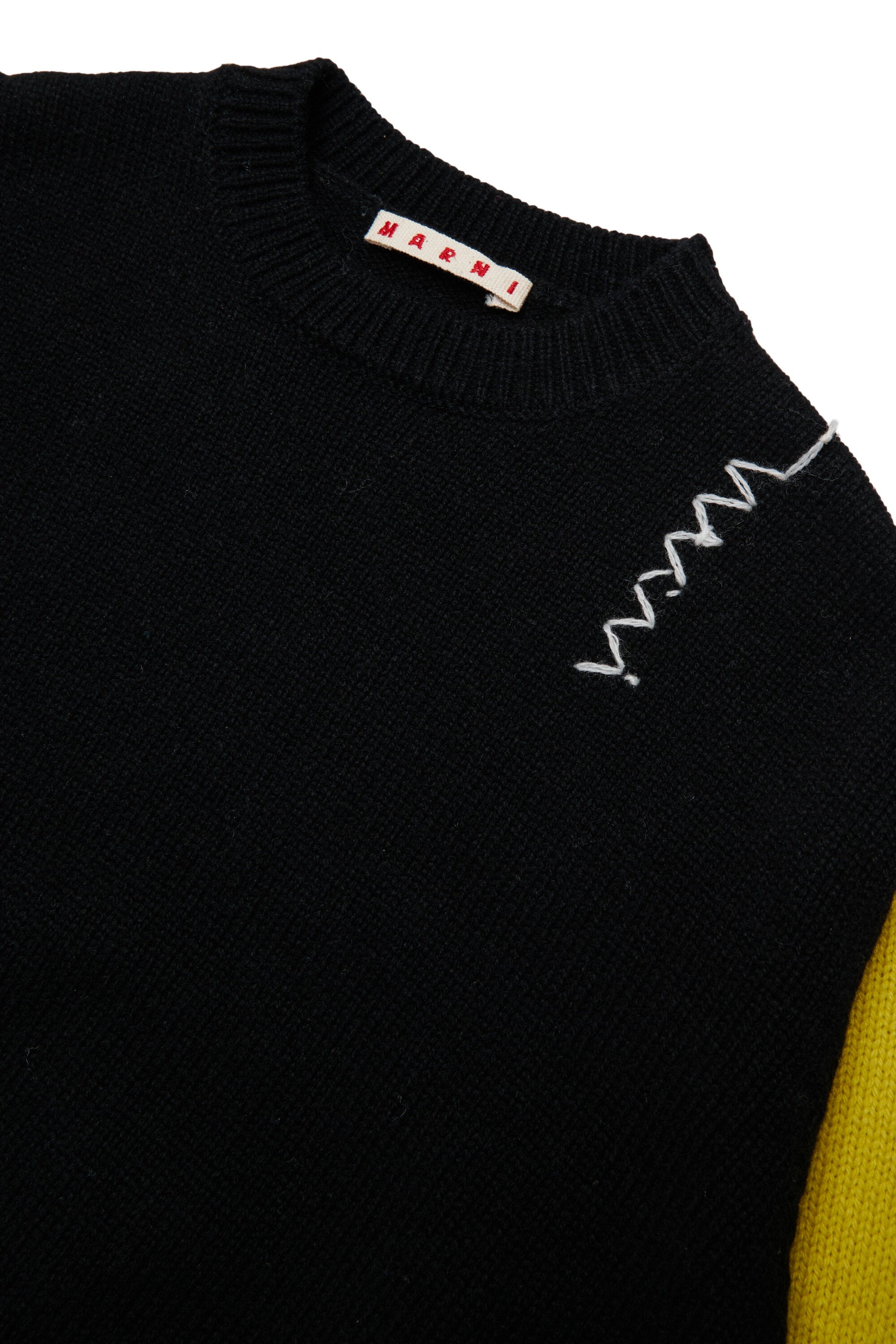 Colorblock wool blend pullover