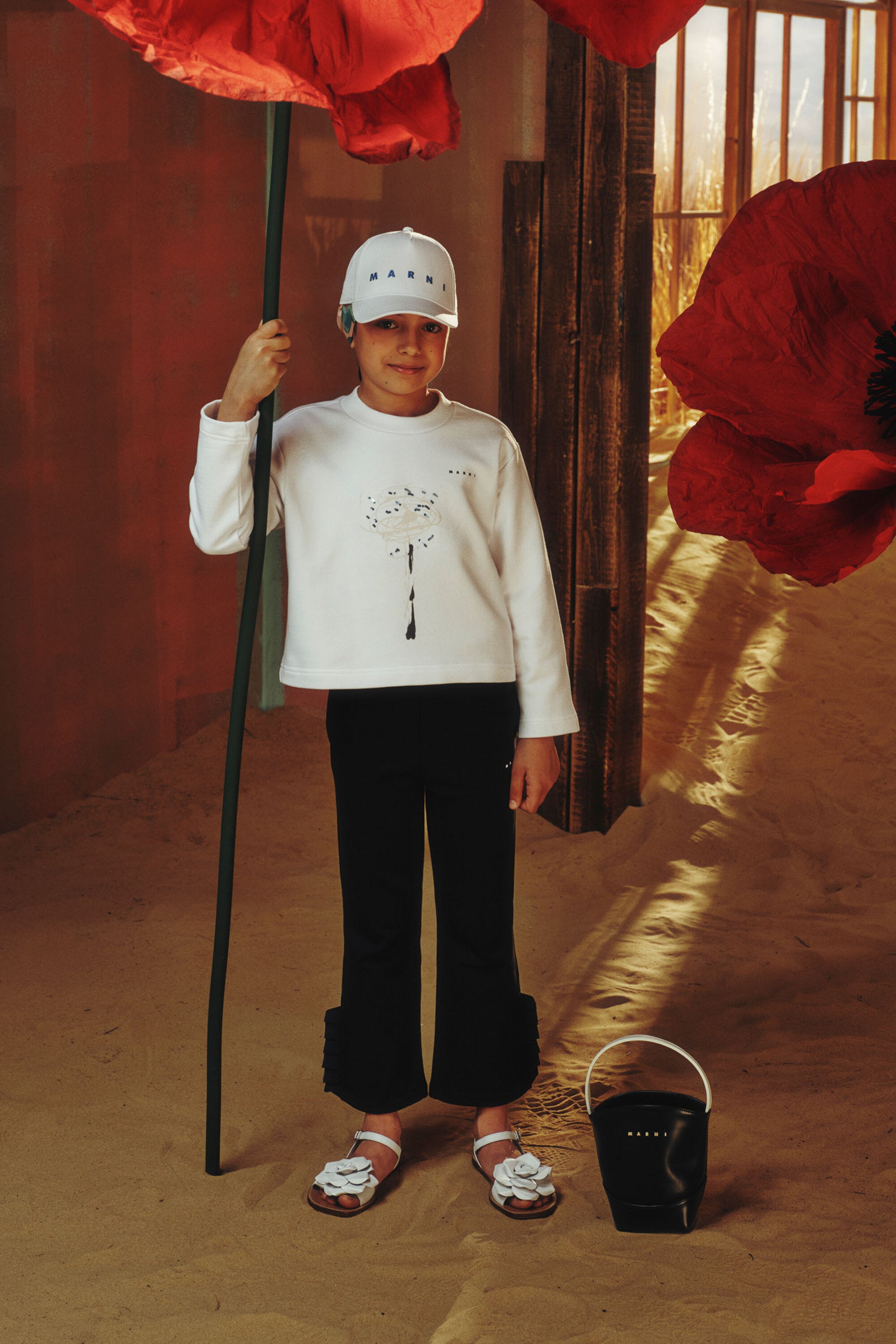 Gabardine baseball cap with logo