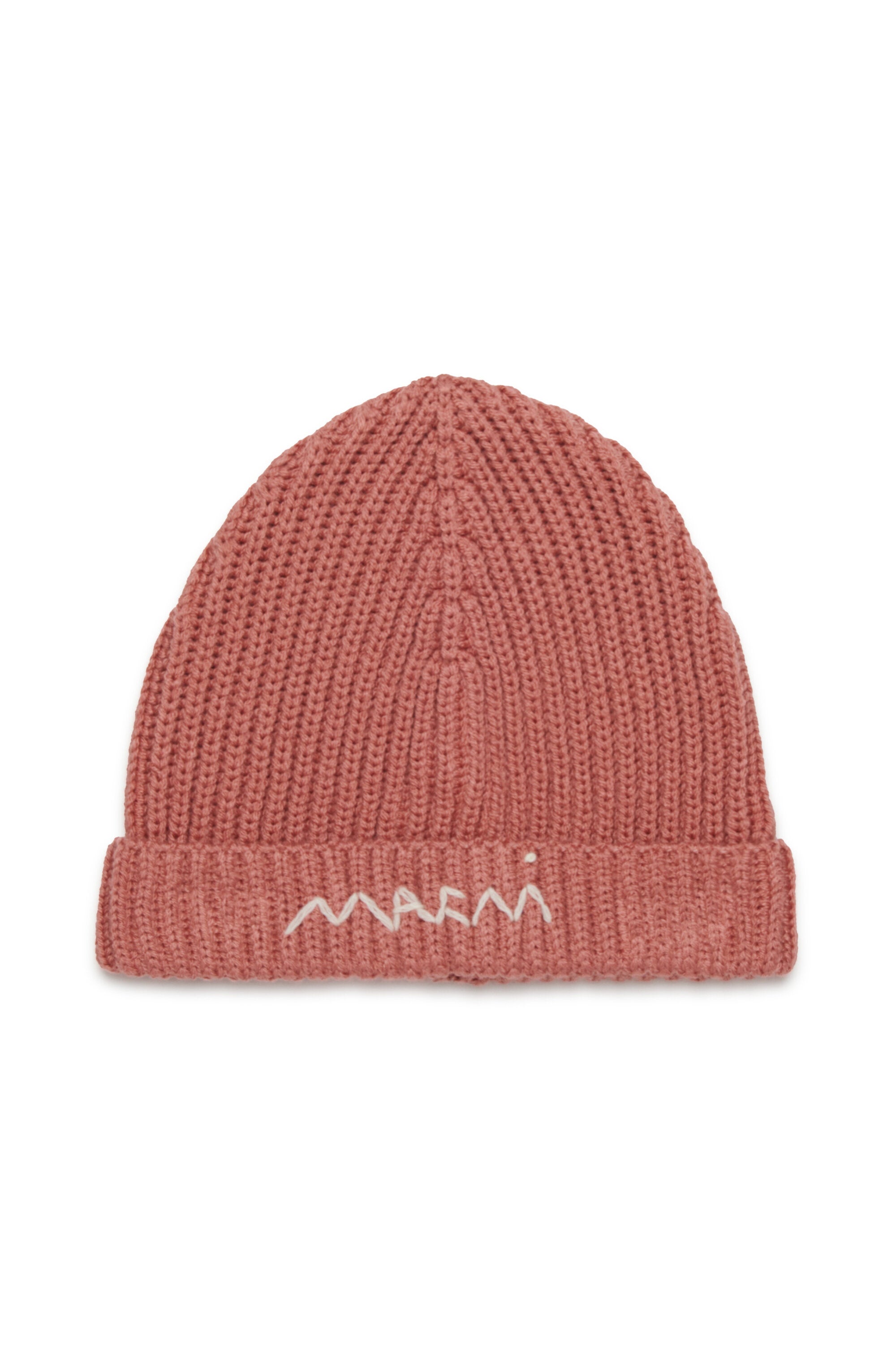 Wool-blend knit beanie