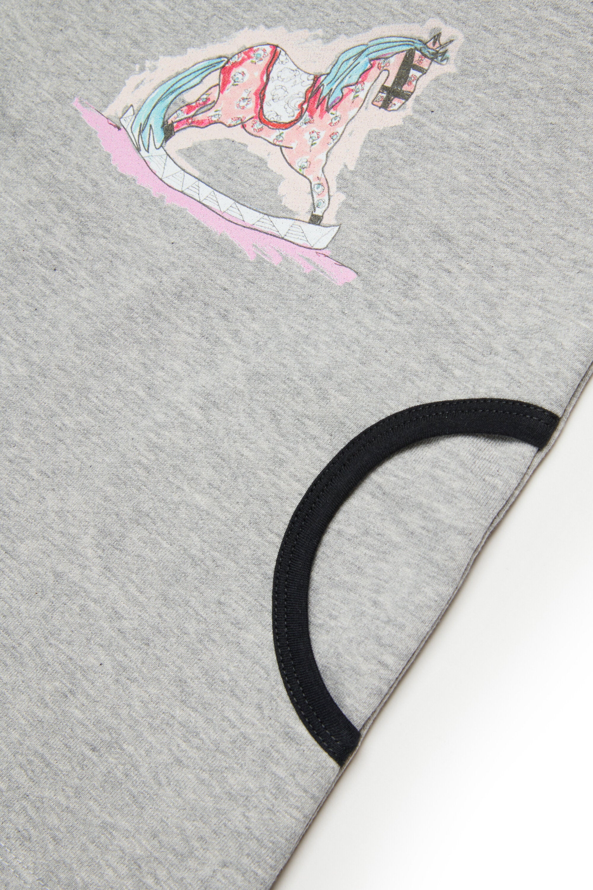 Short dress with rocking horse print