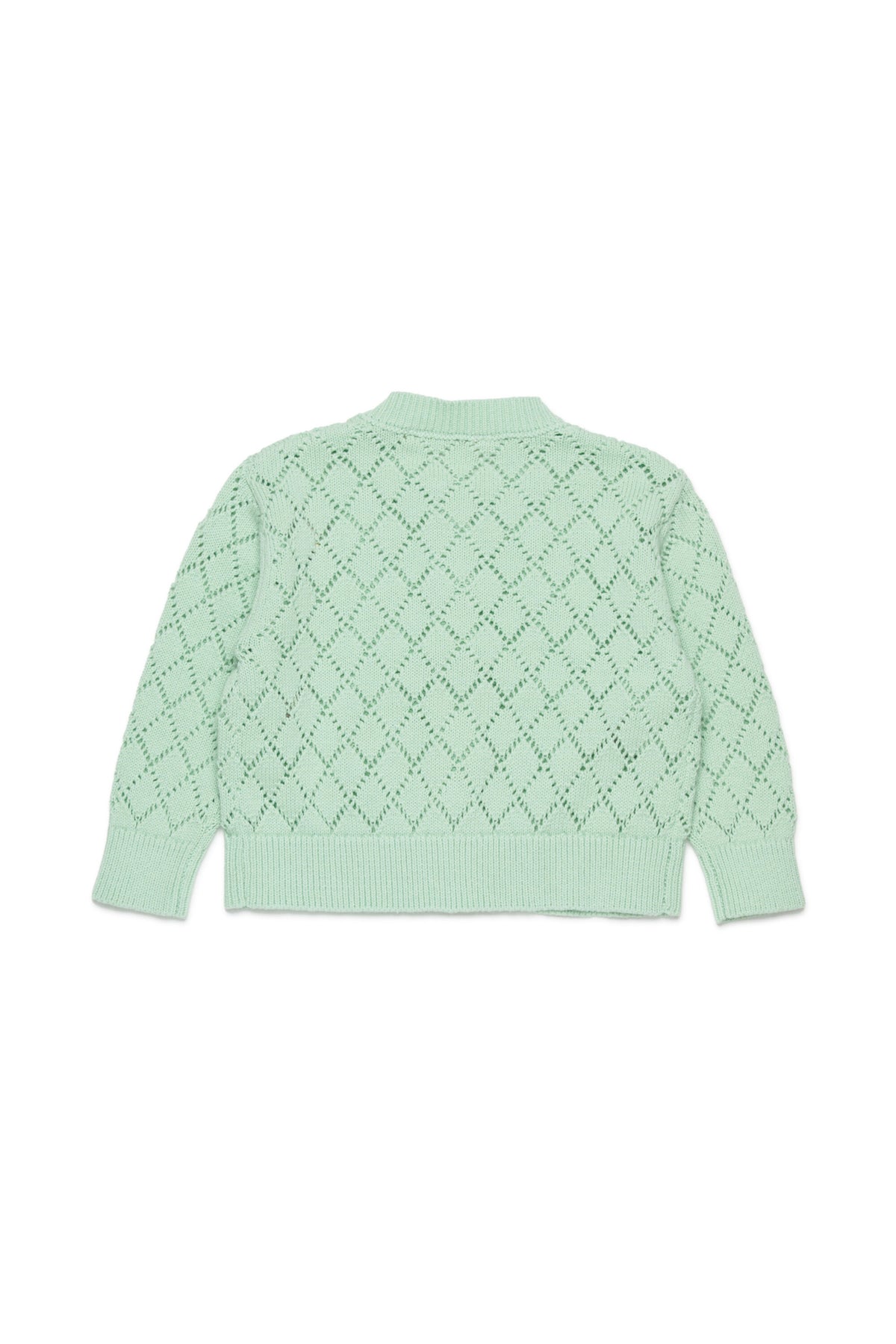 Openwork cardigan with floral embroidery