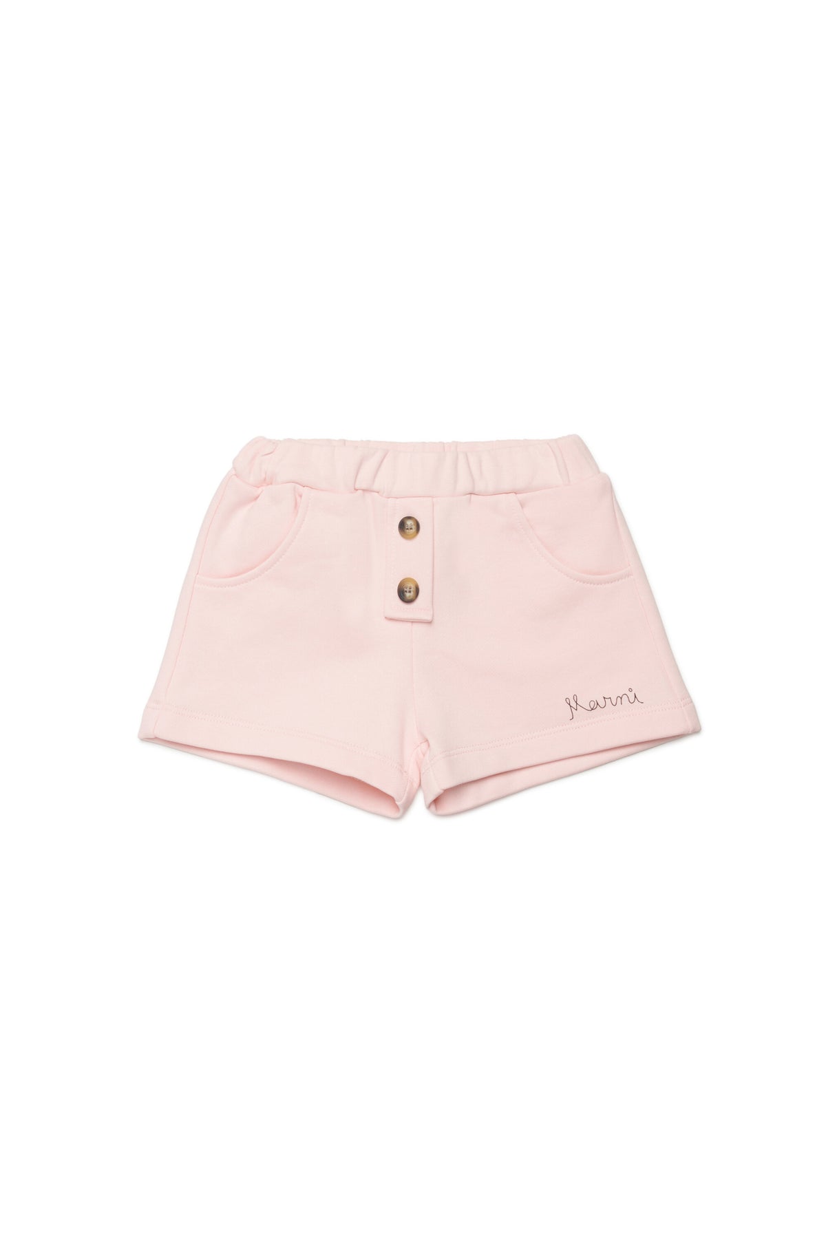 Fleece shorts with logo
