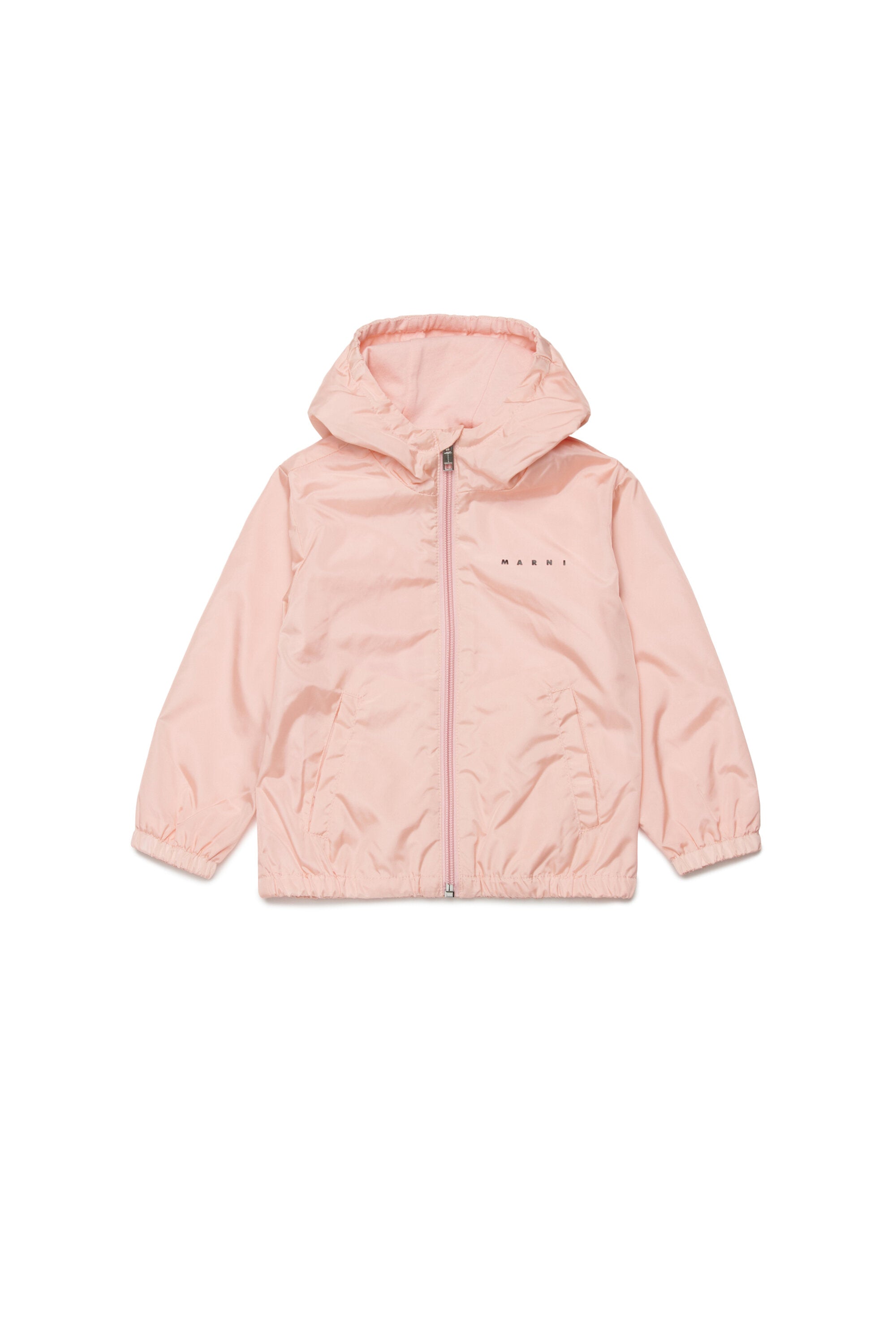 Windbreaker with printed logo