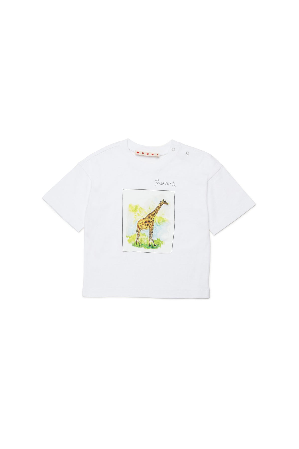 T-shirt with giraffe print and logo