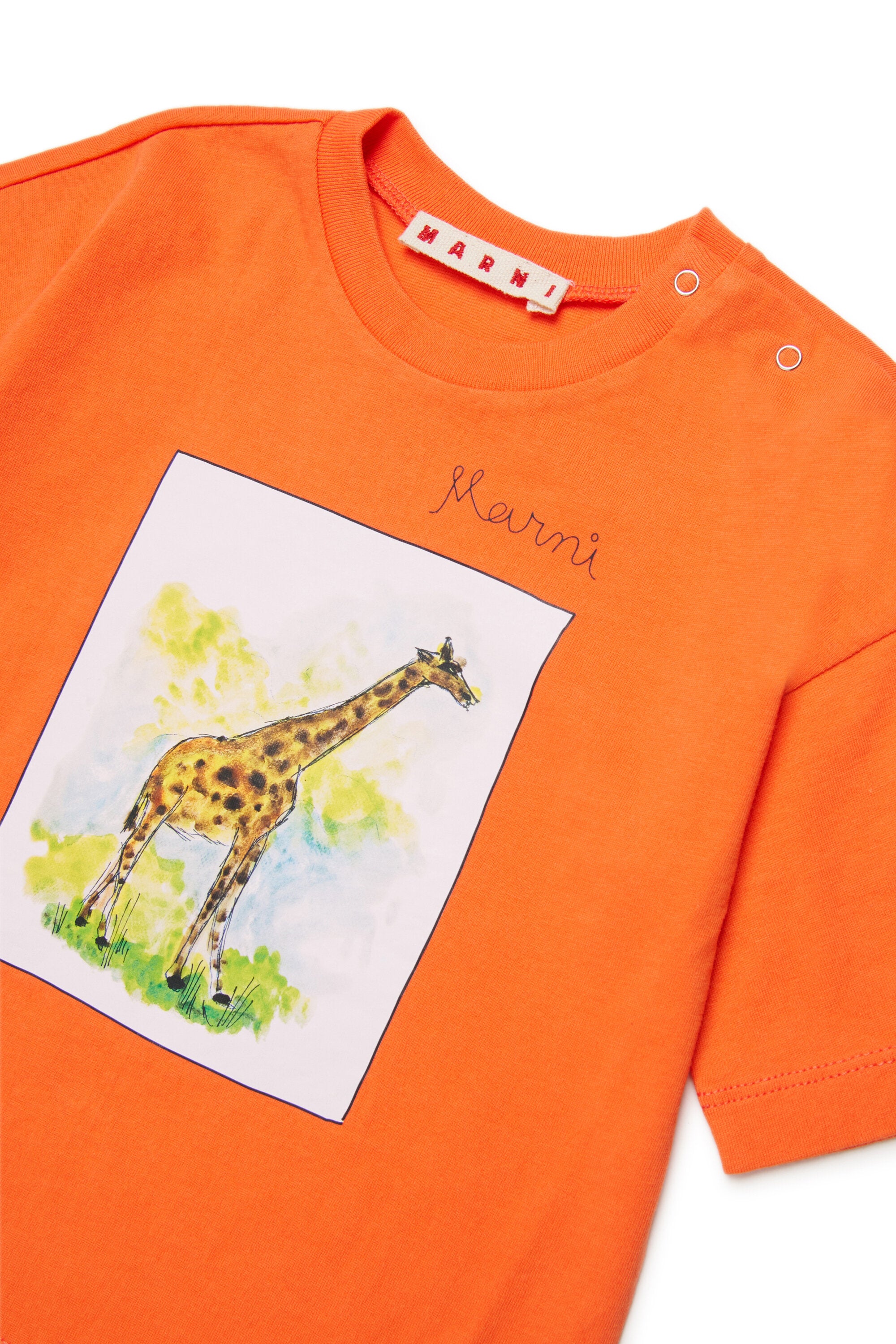 T-shirt with giraffe print and logo