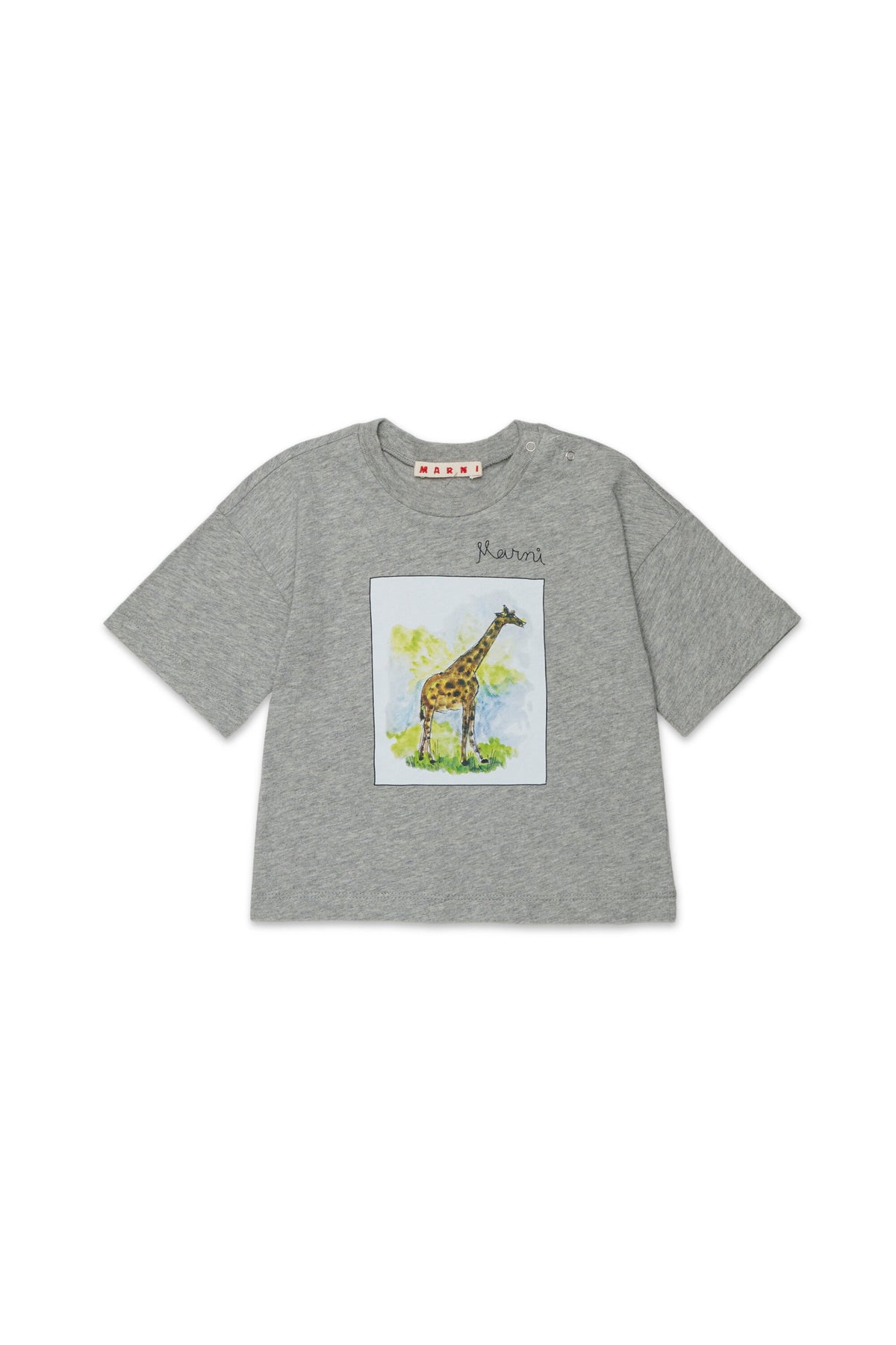 T-shirt with giraffe print and logo