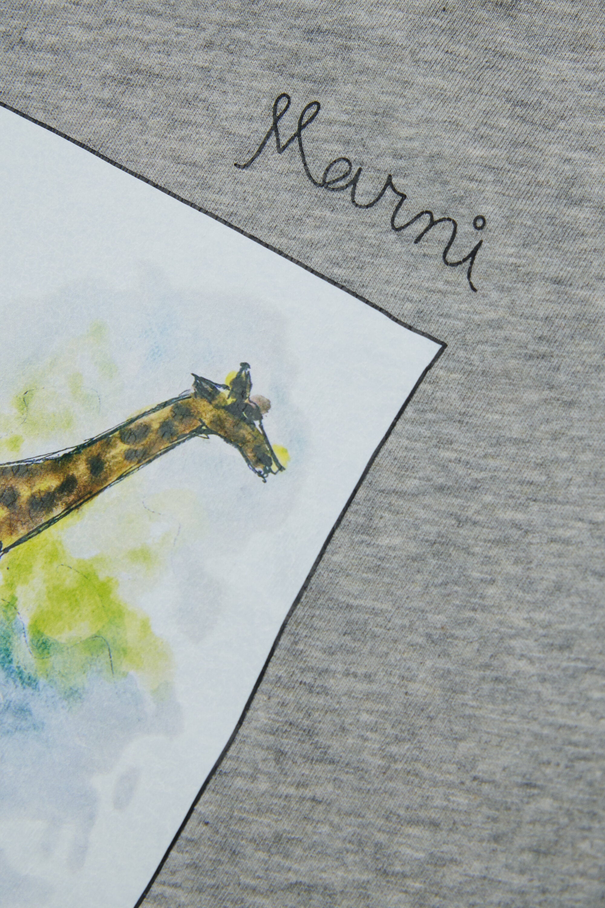 T-shirt with giraffe print and logo