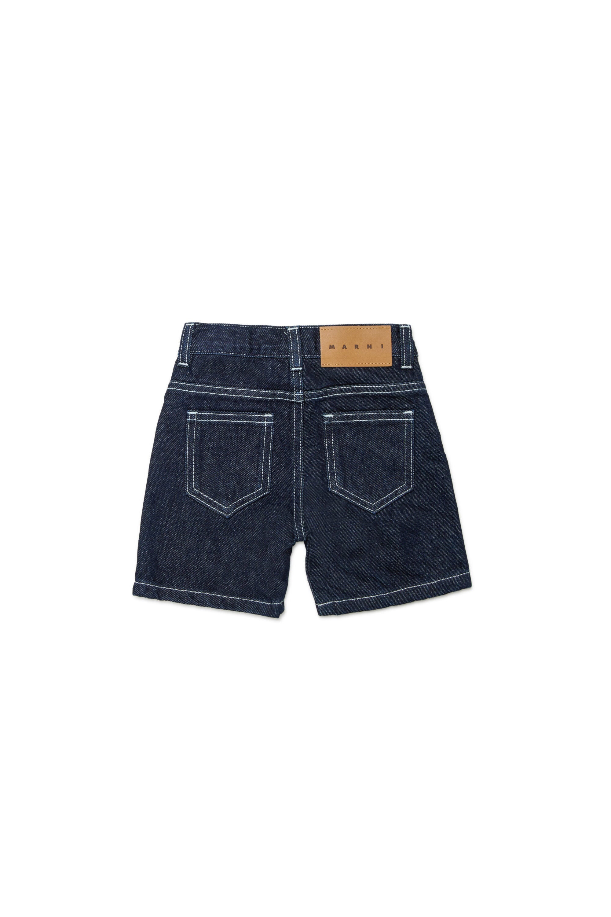 Dark blue denim shorts