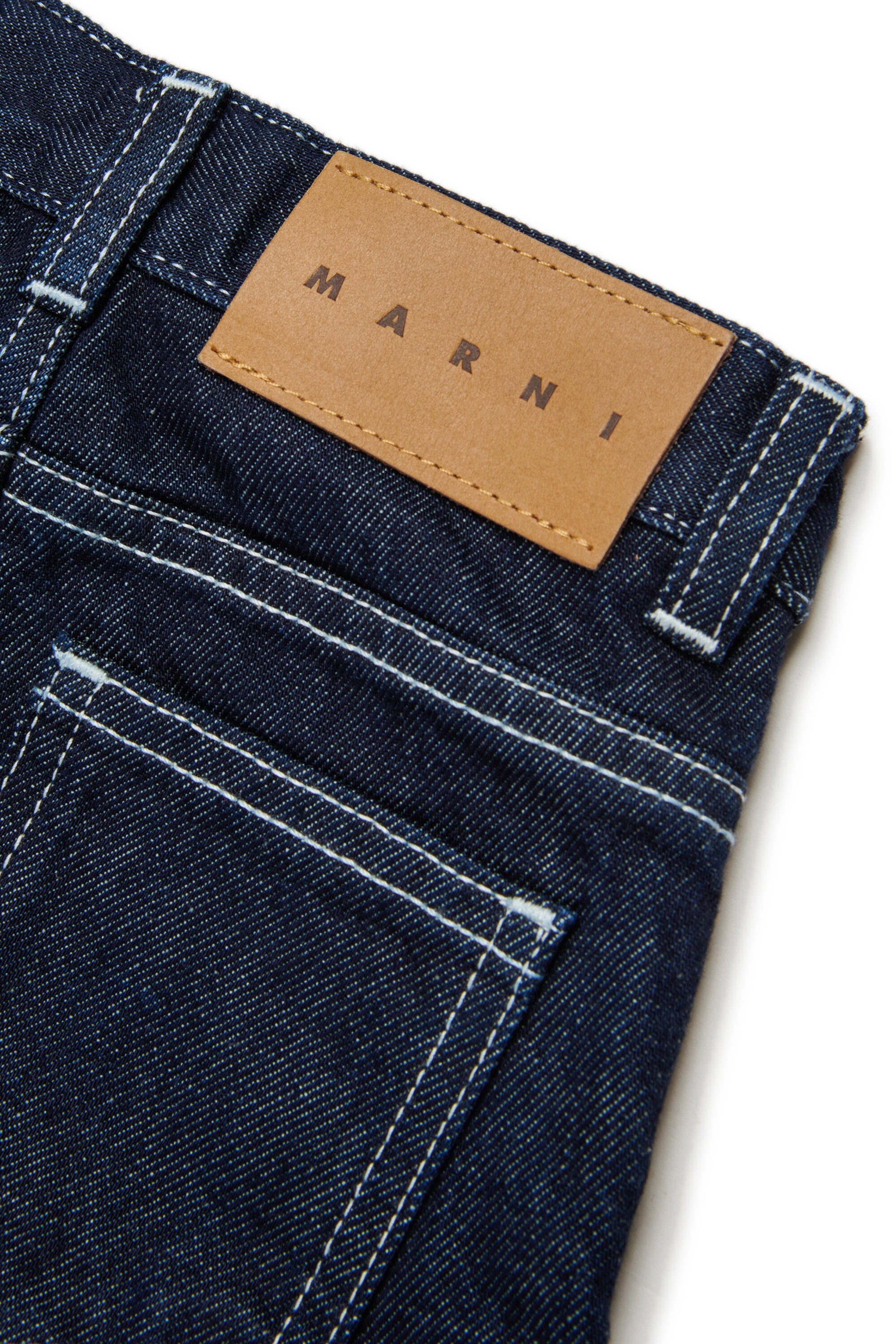 Dark blue denim shorts