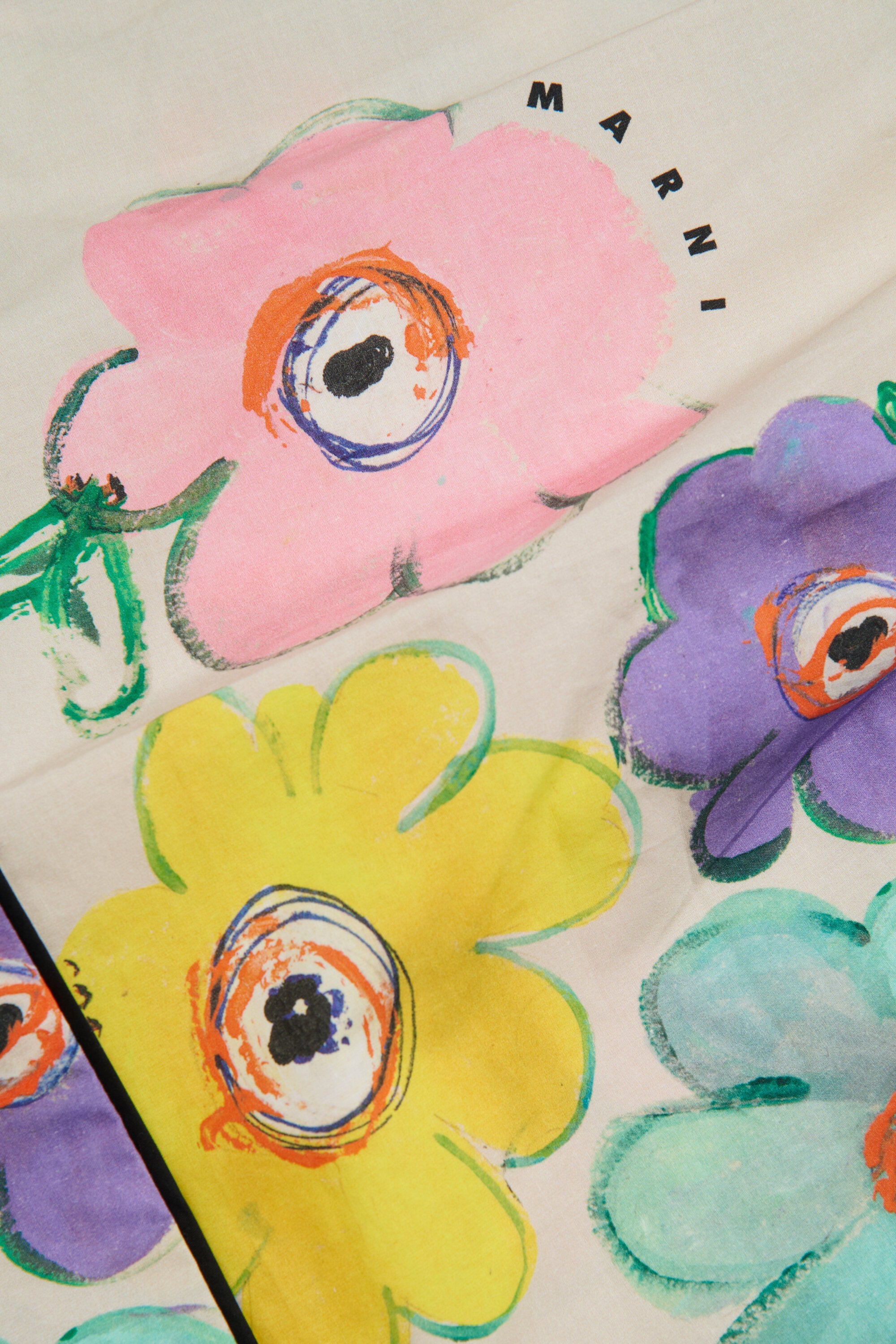 Dress with colorful floral print