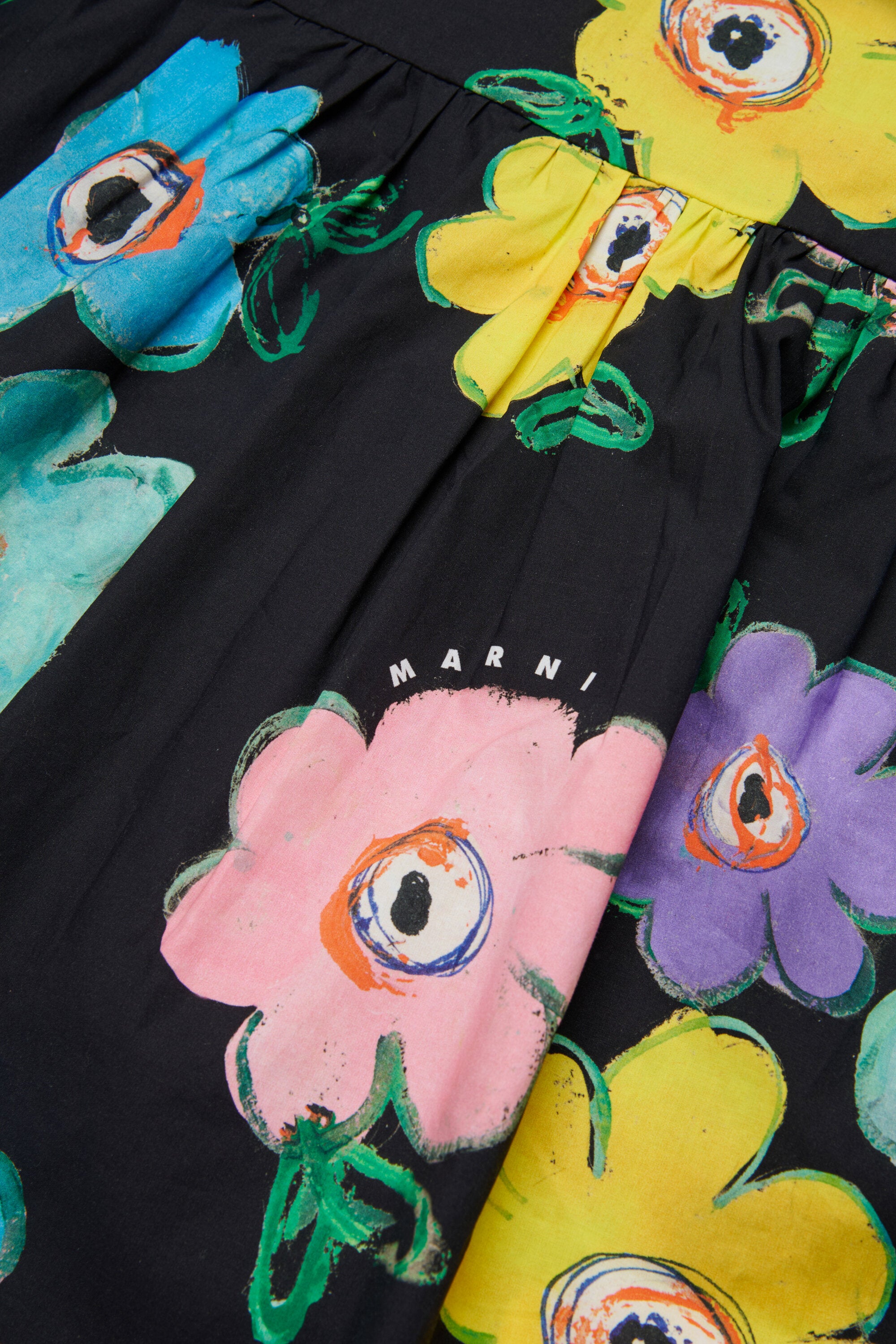 Dress with colorful floral print