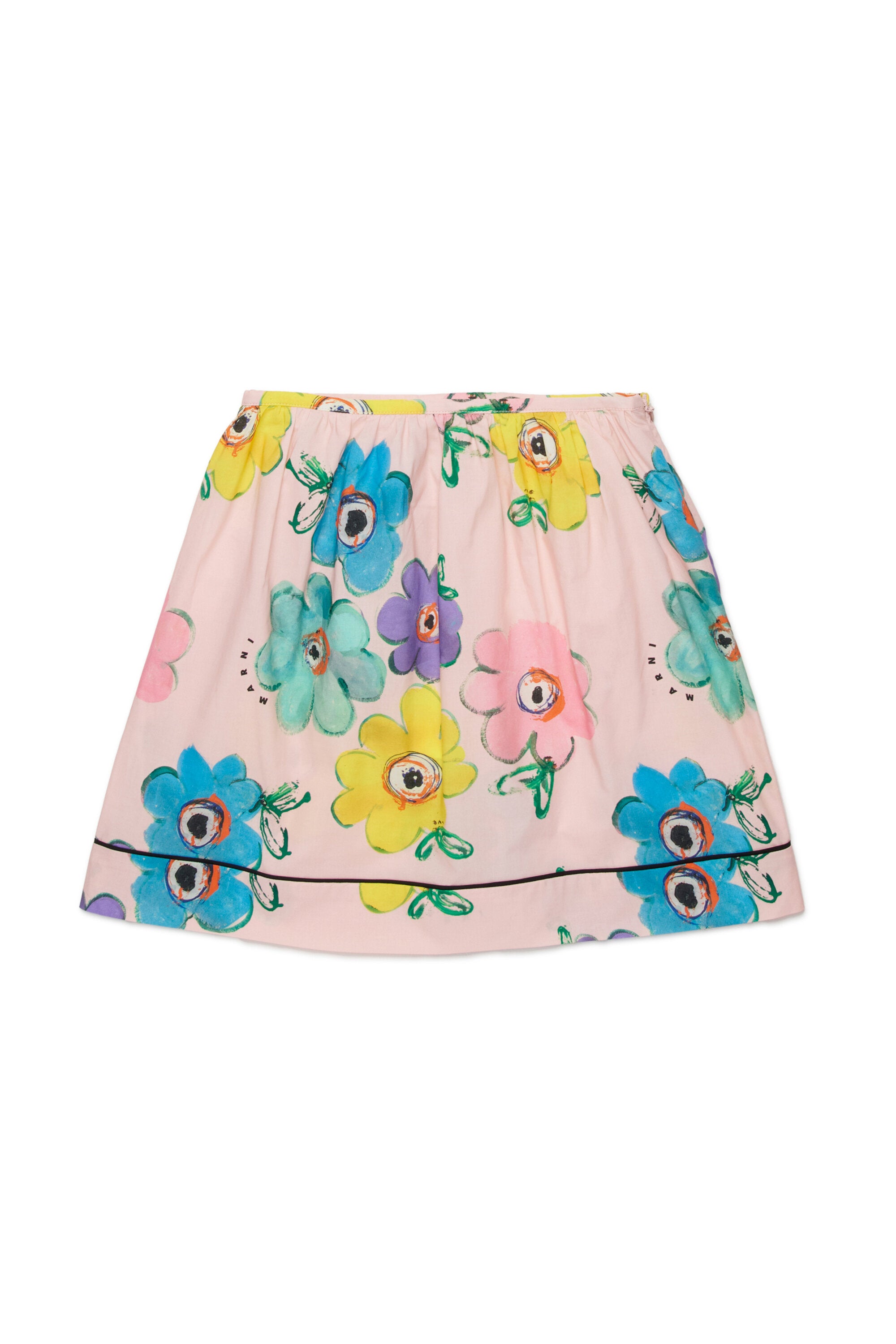 Floral skirt with logo