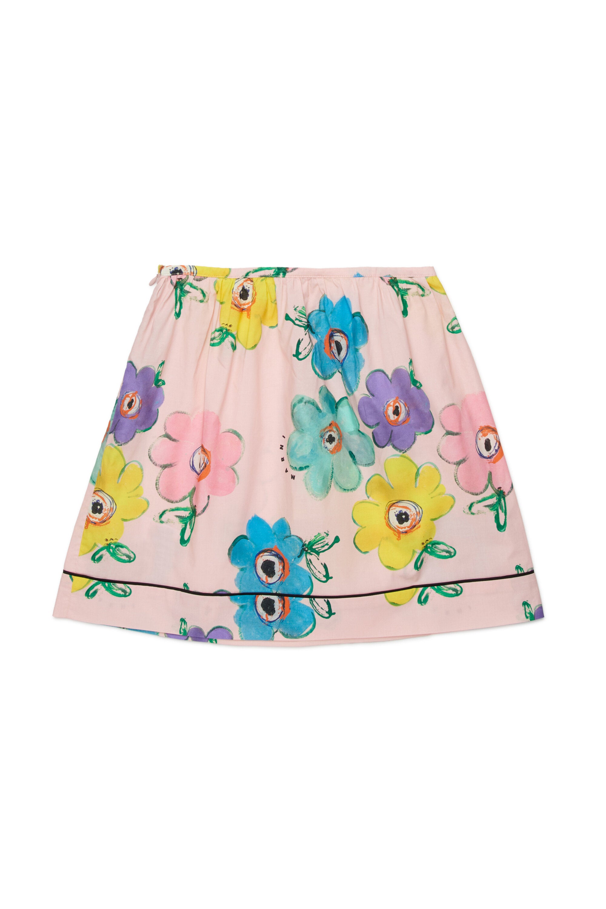 Floral skirt with logo