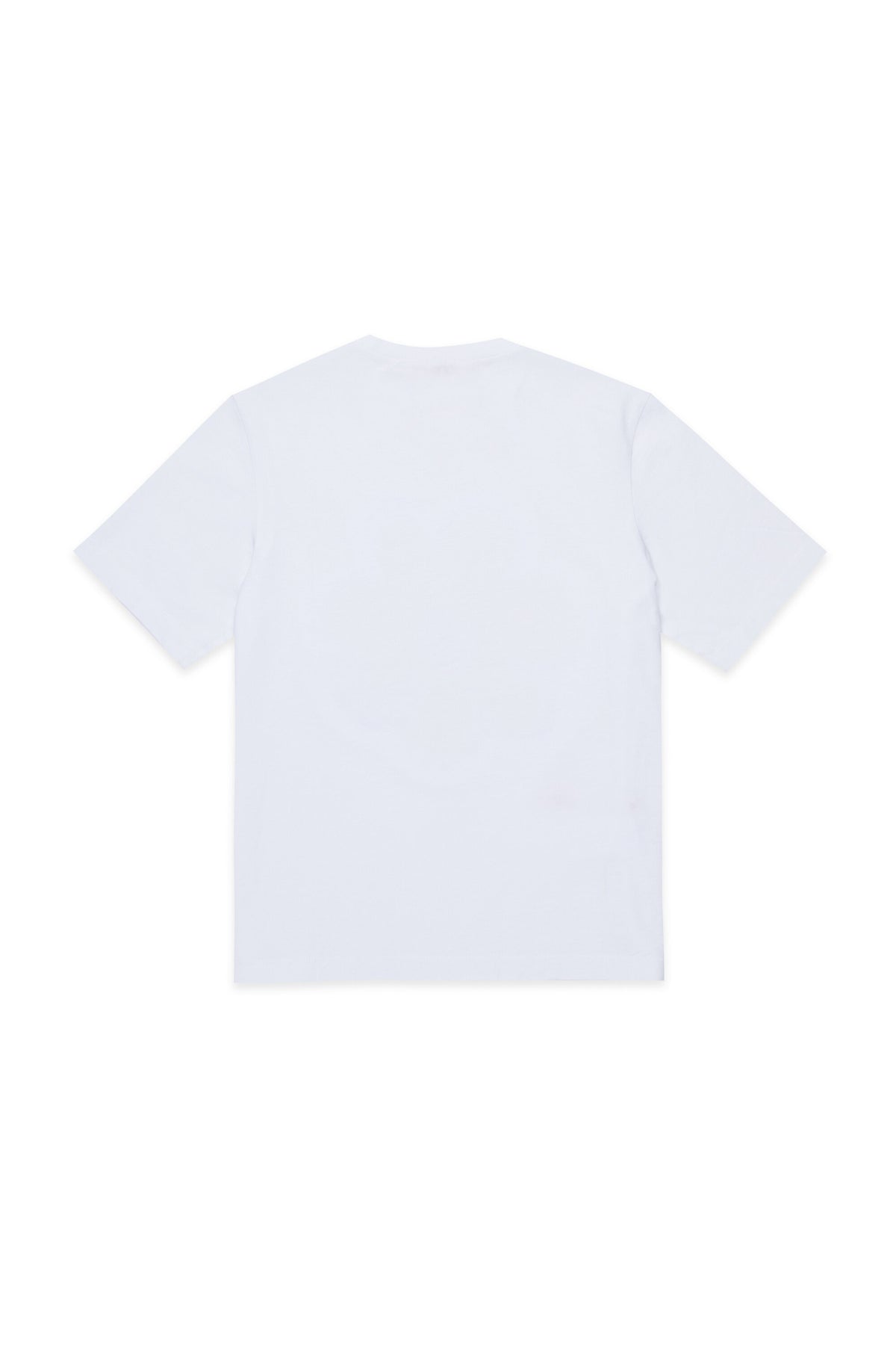 T-shirt with appliqué flower and logo