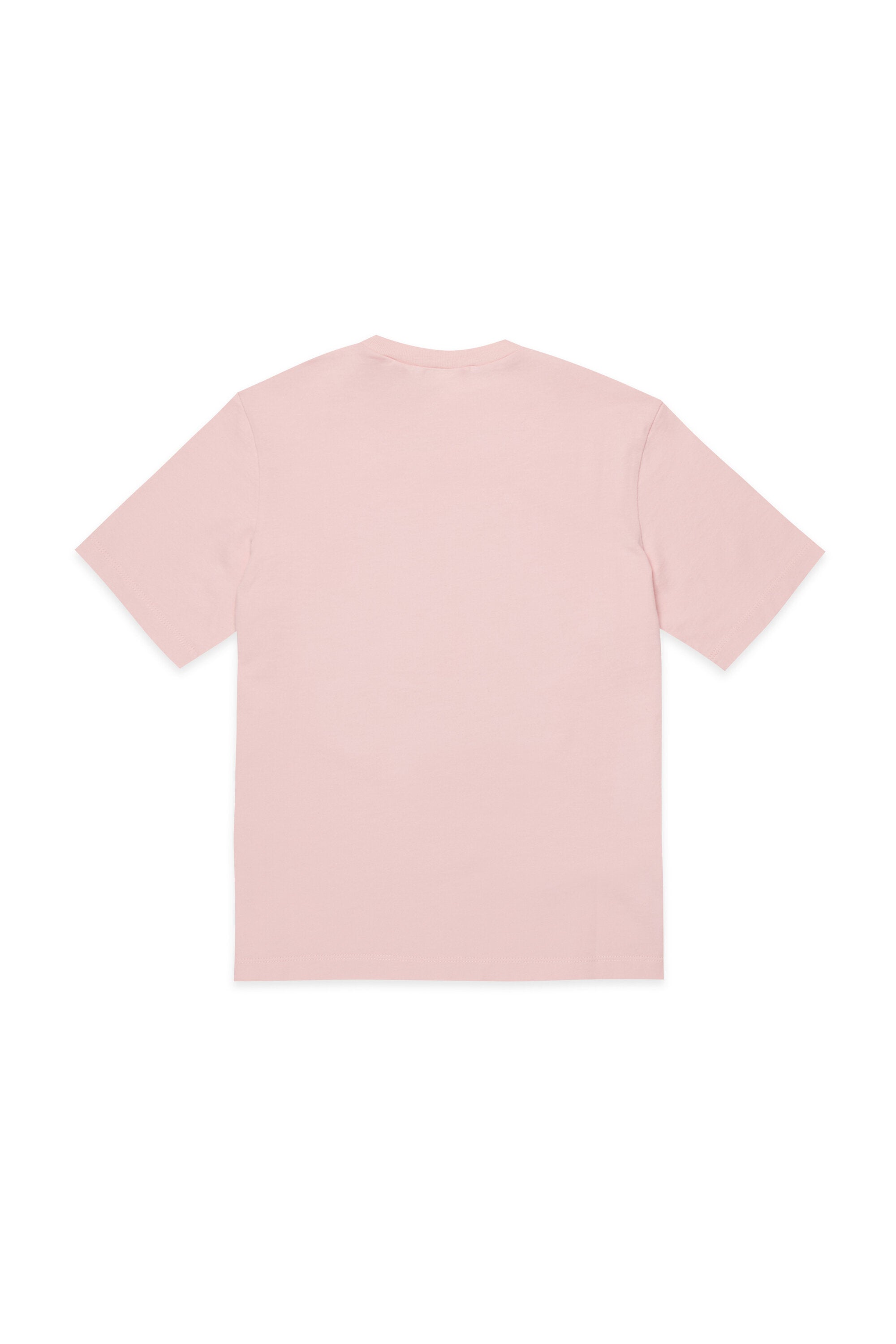 T-shirt with appliqué flower and logo