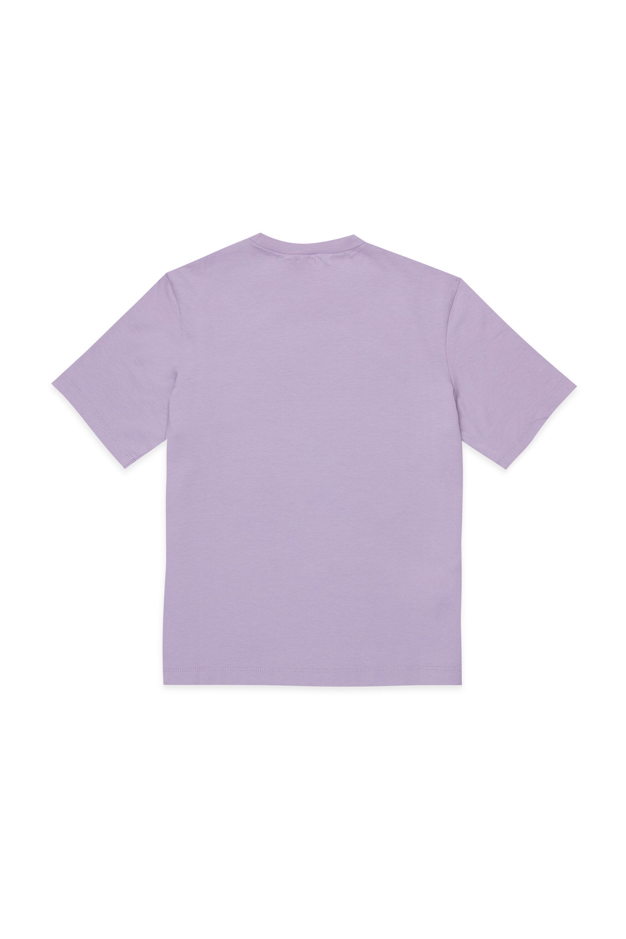 T-shirt with appliqué flower and logo