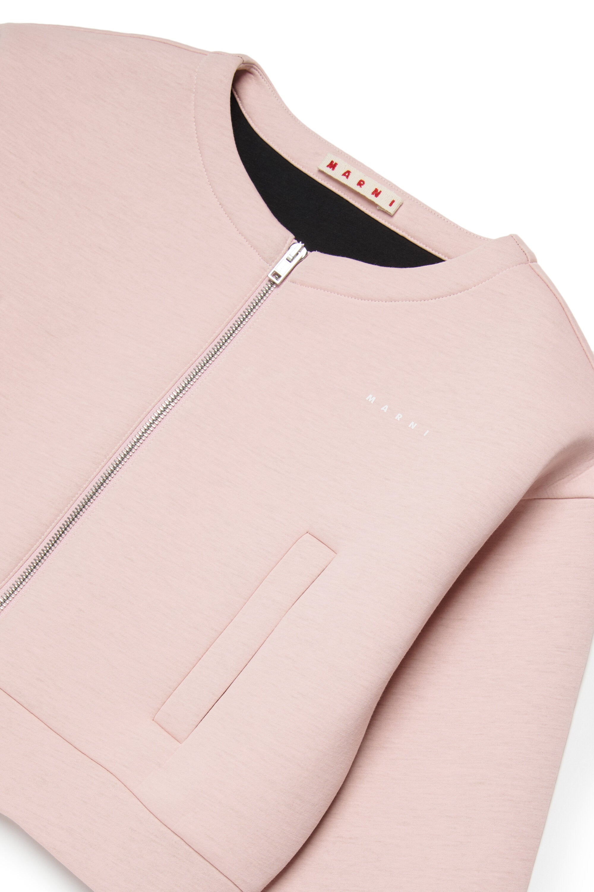 Short jacket with printed logo