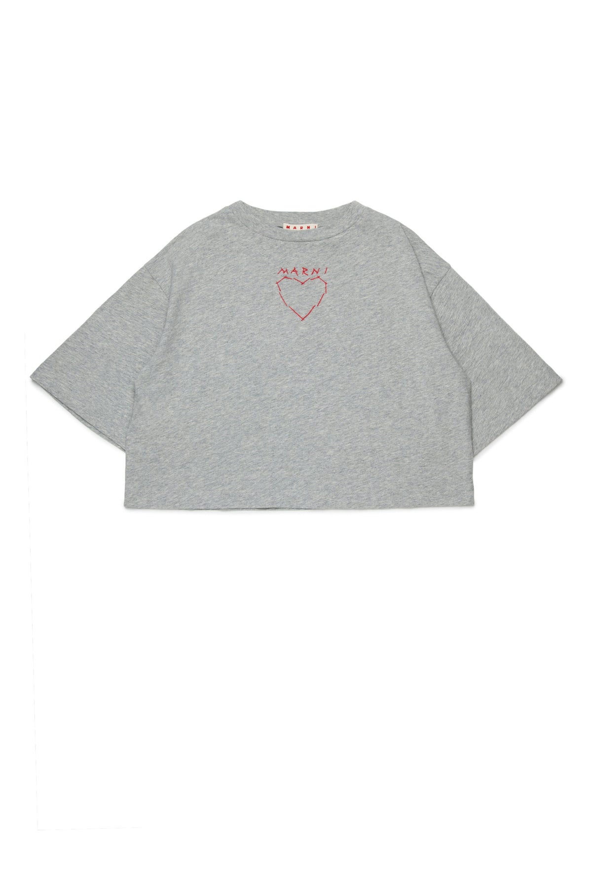 T-shirt with heart embroidery on the front