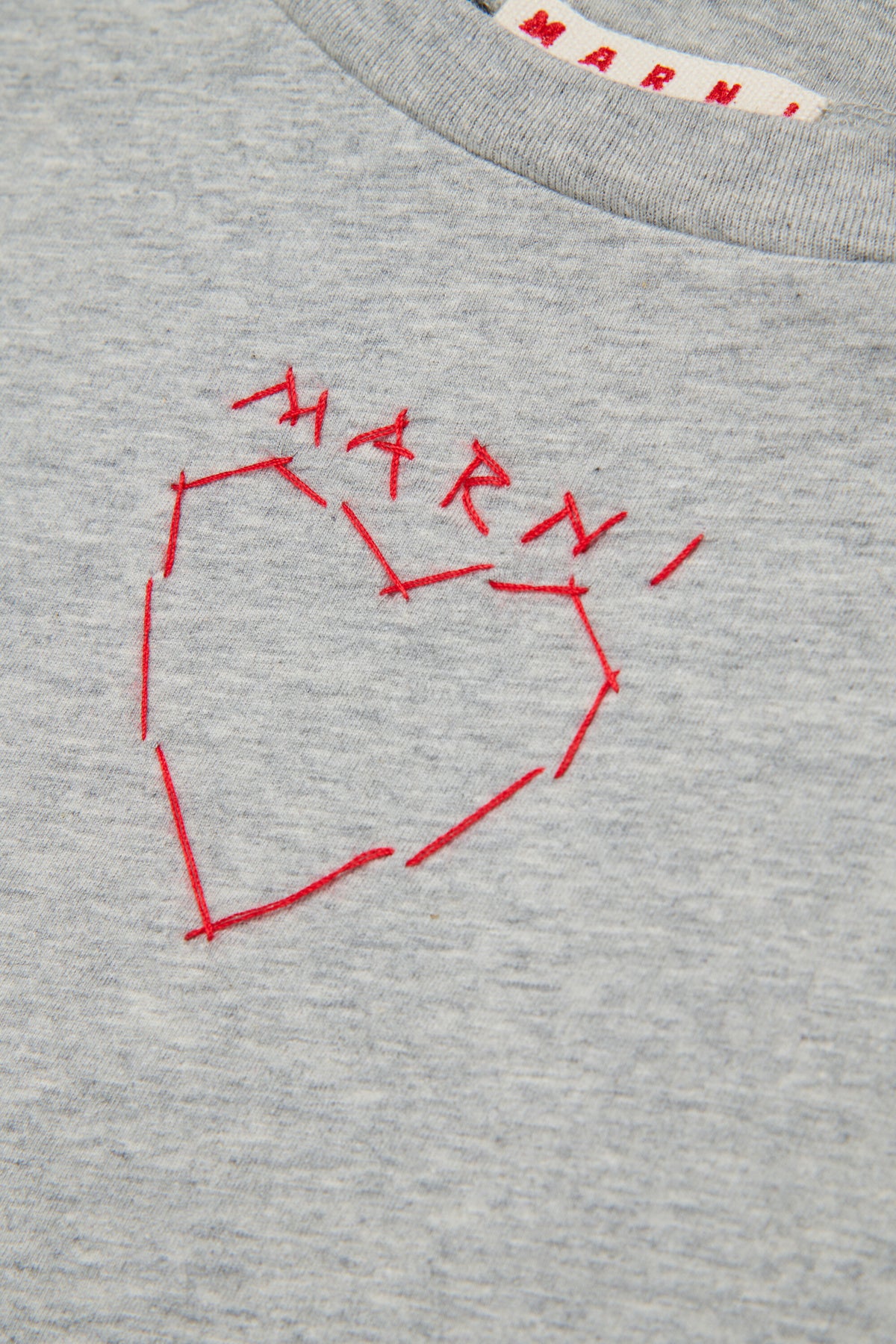 T-shirt with heart embroidery on the front