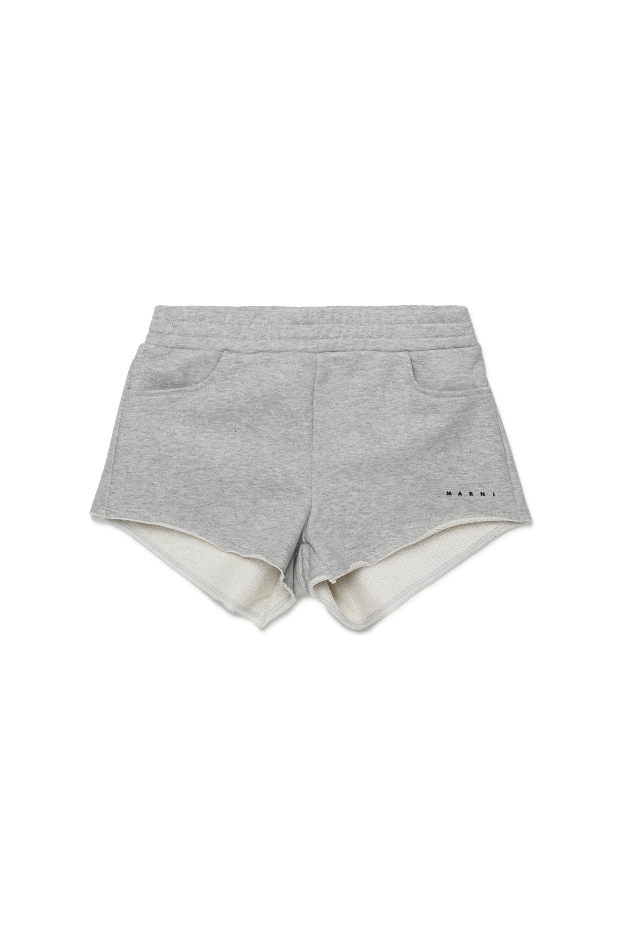 Fleece shorts with logo