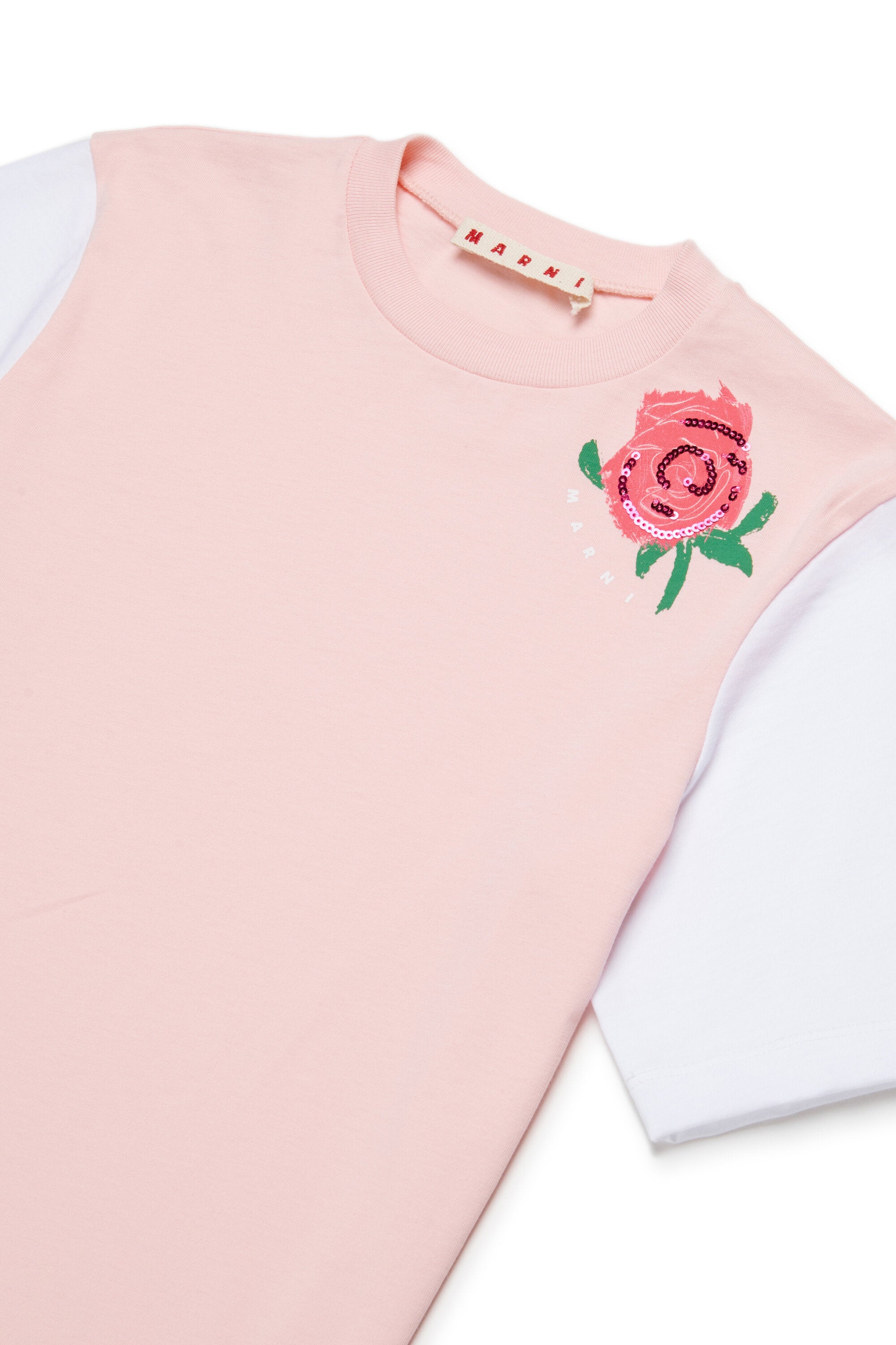 T-shirt with print and sequins