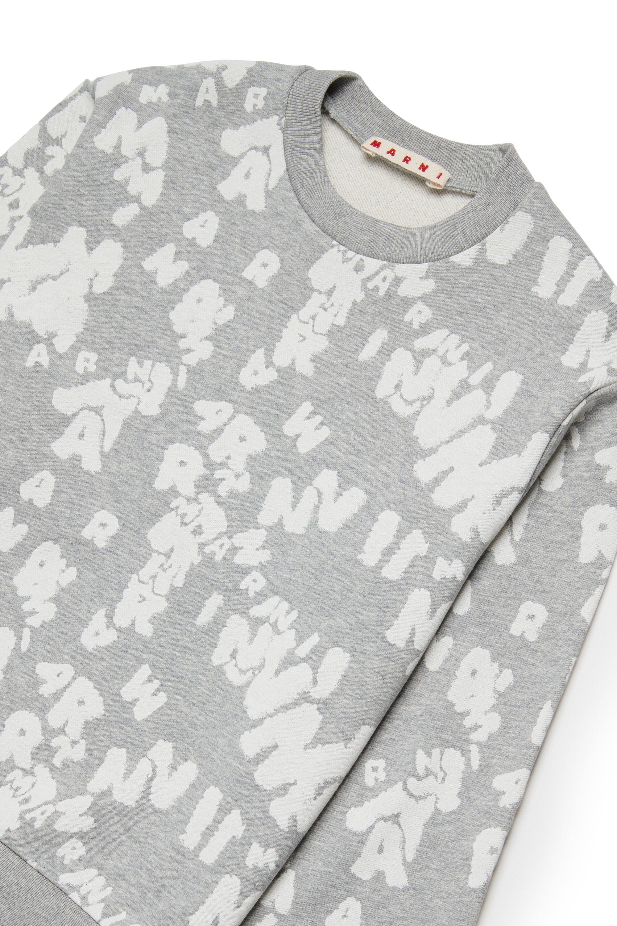 Crewneck sweatshirt with all-over logo