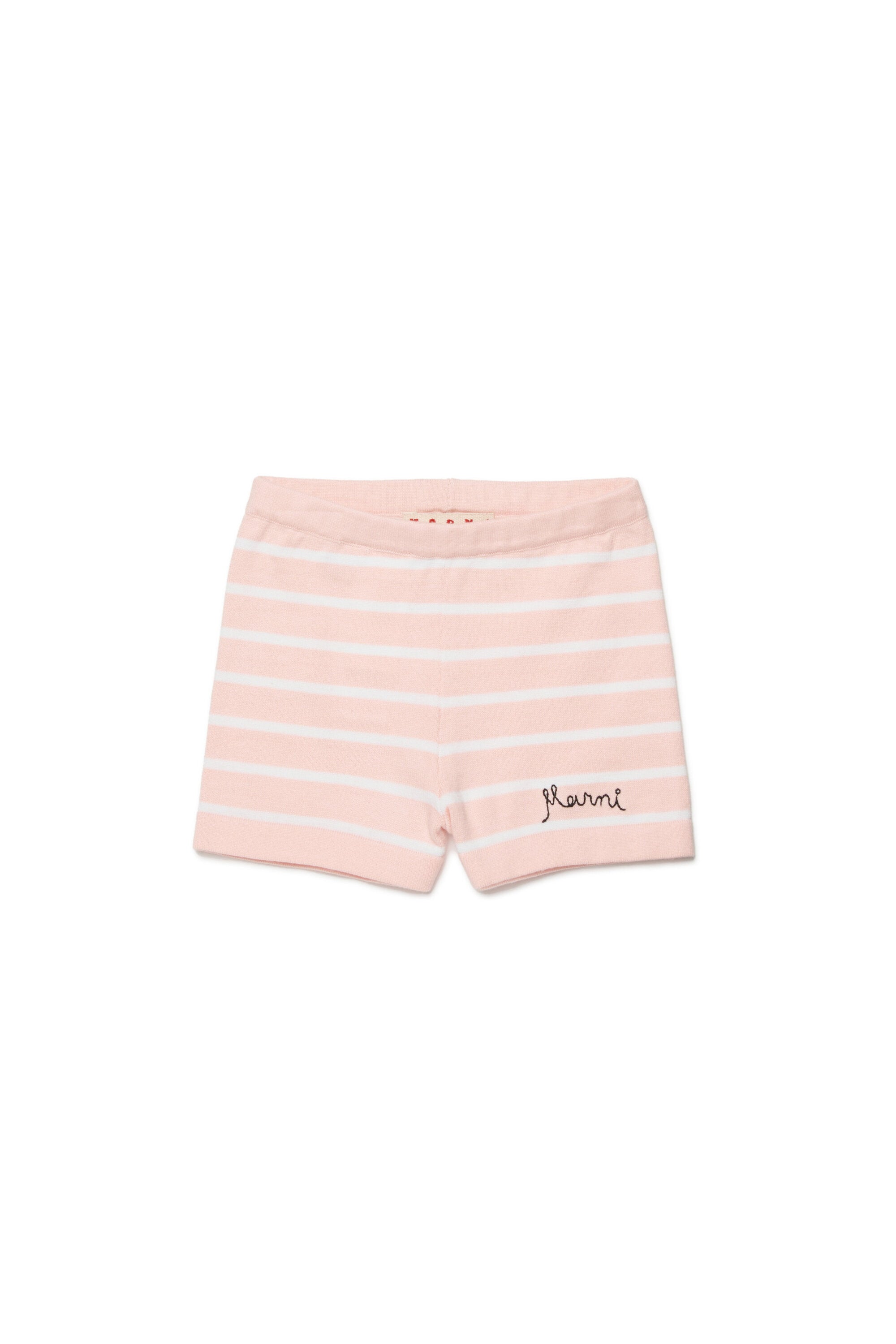 Knit shorts with logo
