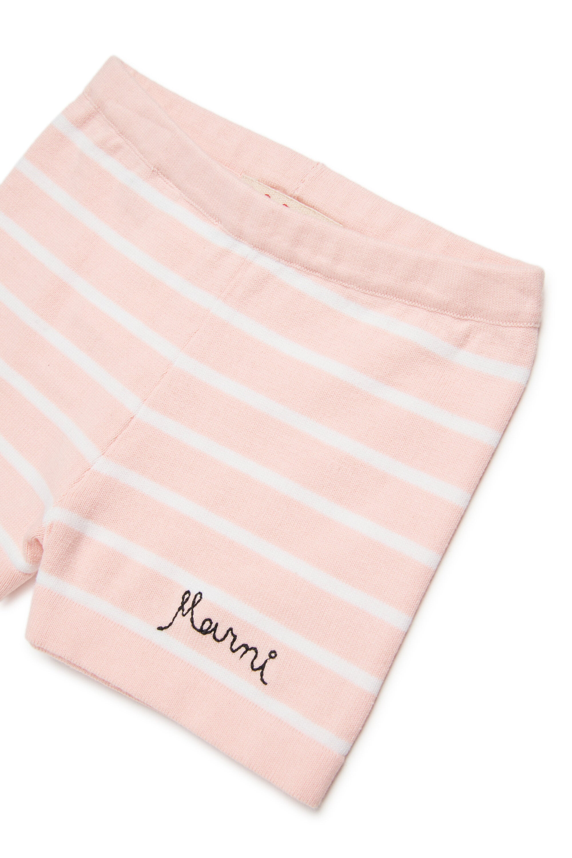 Knit shorts with logo