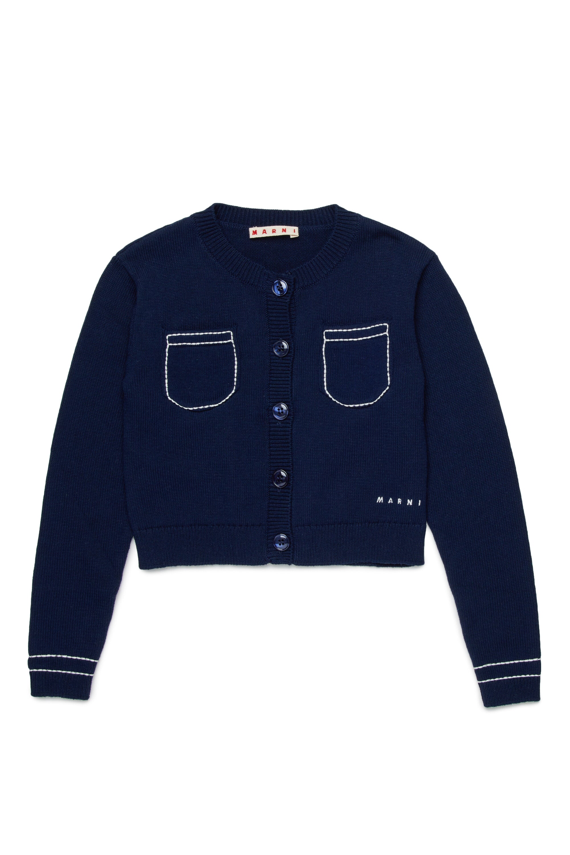 Knitted cardigan with logo
